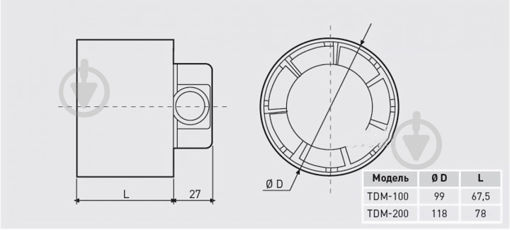 Вентилятор канальный Soler&Palau канальный TDM-100 - фото 6 Вентилятор канальный Soler&Palau канальный TDM-100 - фото 6