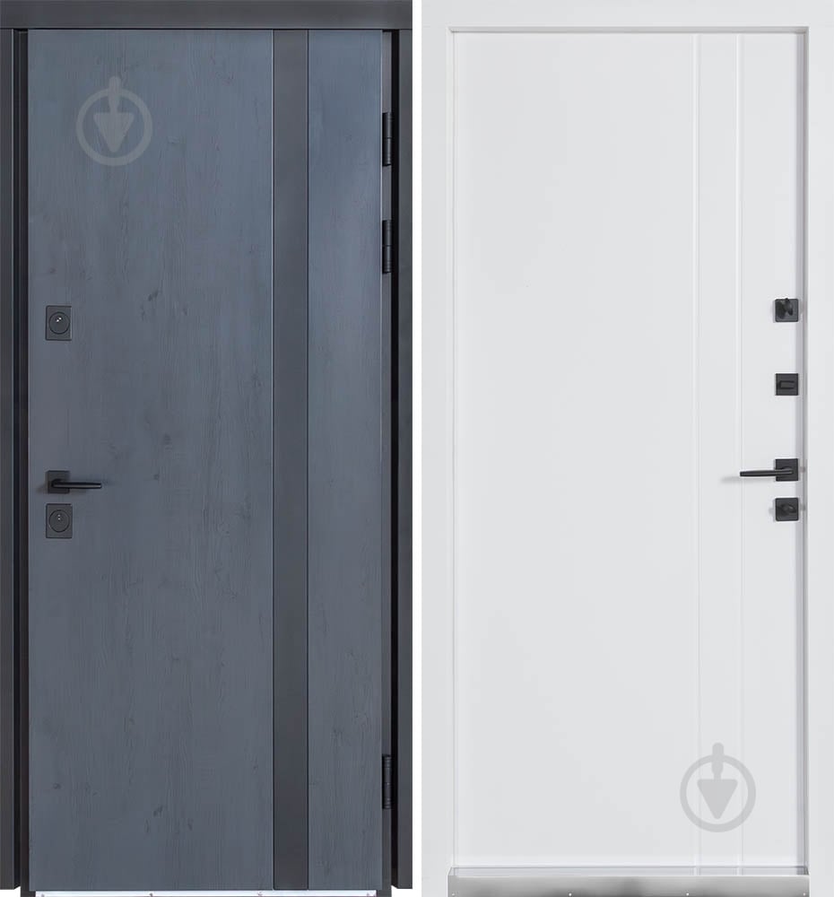 Двері вхідні Булат Термо Хаус 710 білий атласний 2050x950 мм ліві - фото 1