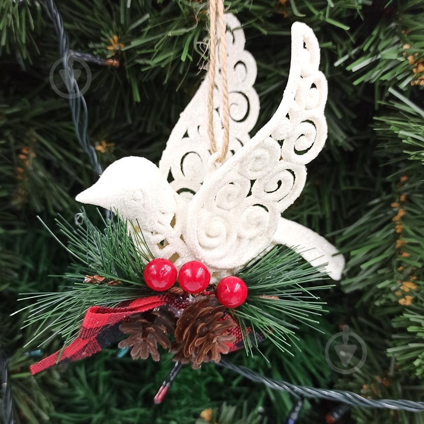 Елочная игрушка Птица E09043W 11 см - фото 2 Елочная игрушка Птица E09043W 11 см - фото 2