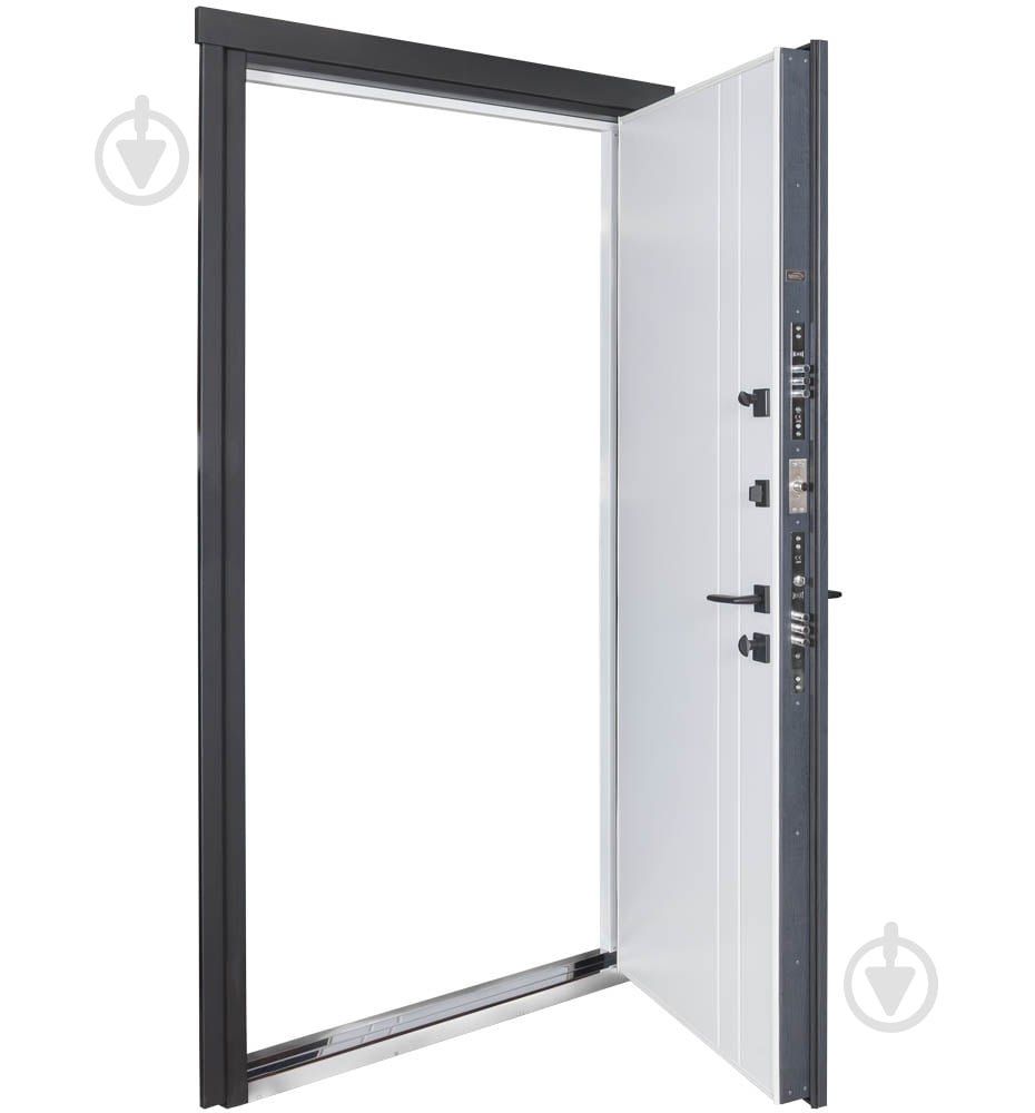 Двері вхідні Булат Термо Хаус 710 темний антрацит / білий атласний 2050x950 мм праві - фото 4 Двері вхідні Булат Термо Хаус 710 темний антрацит / білий атласний 2050x950 мм праві - фото 4