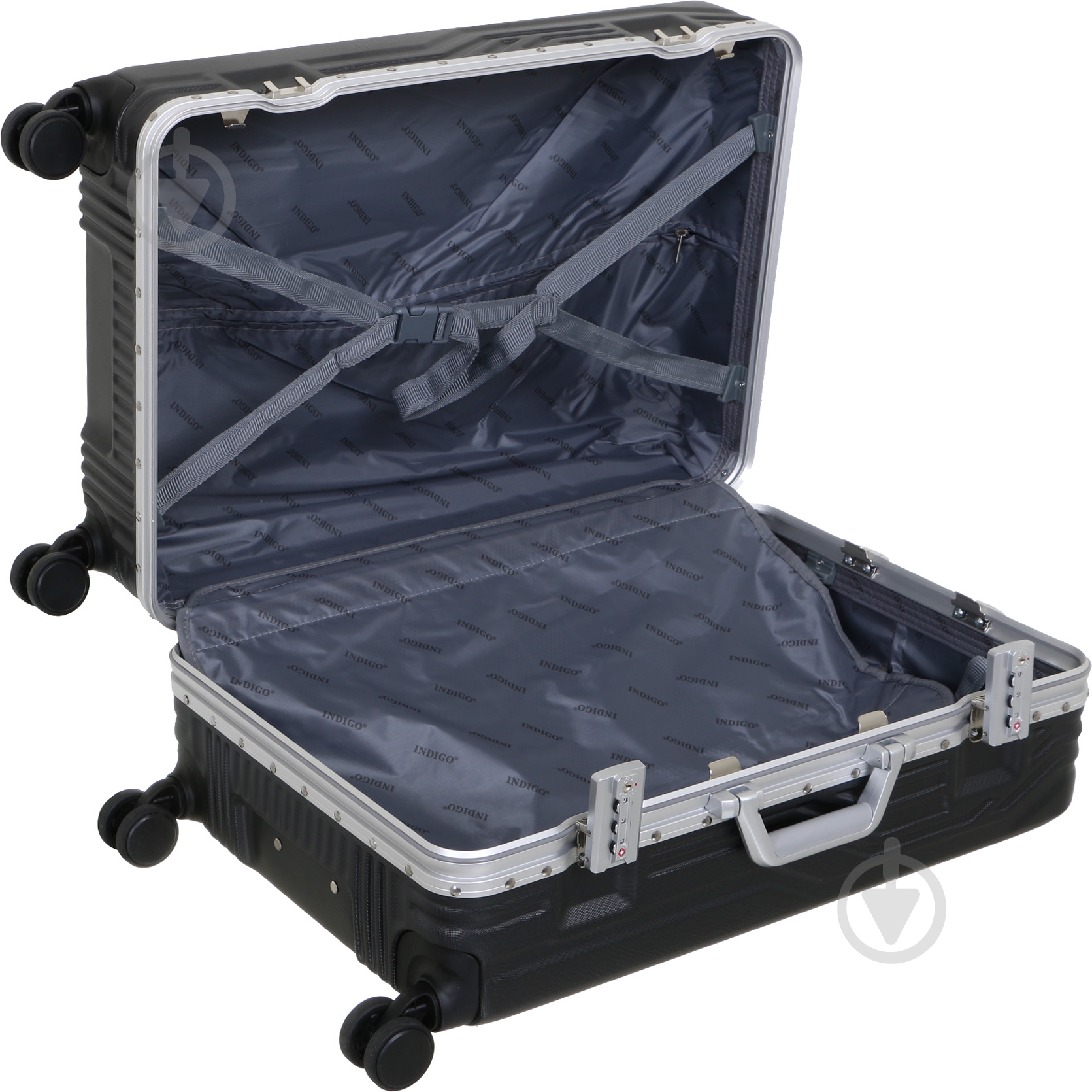 Чемодан Indigo HF19001 графит 60х42х26 см - фото 4