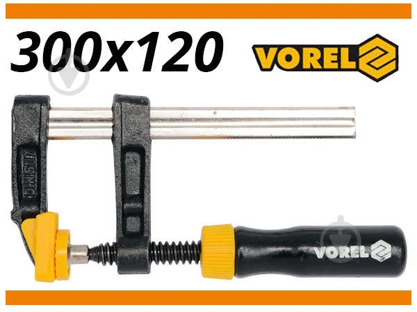 Струбцина Vorel 120х300 мм 37110 - фото 2 Струбцина Vorel 120х300 мм 37110 - фото 2