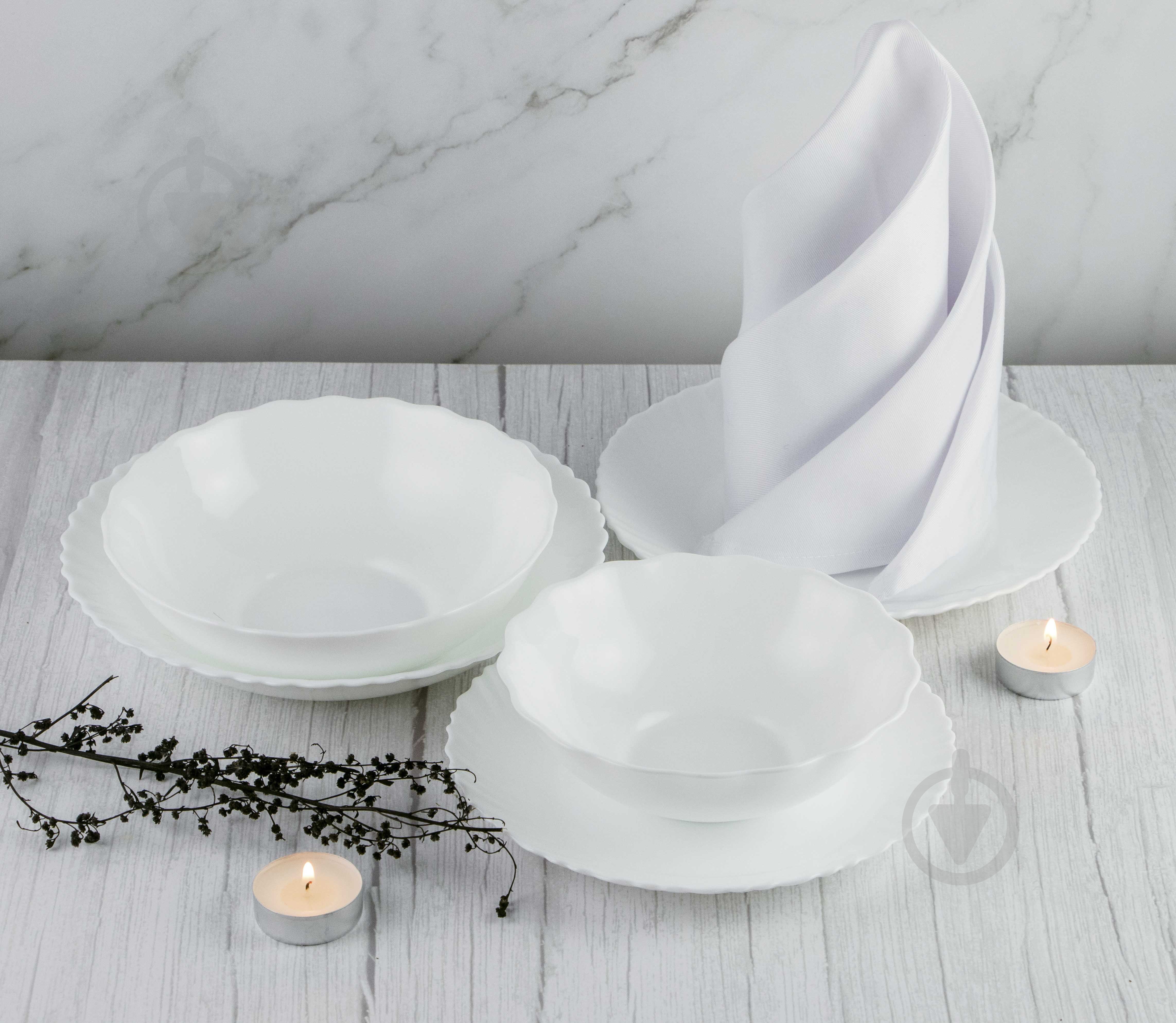 Тарелка десертная Vittora Blanco Wave 190 мм - фото 4 Тарелка десертная Vittora Blanco Wave 190 мм - фото 4