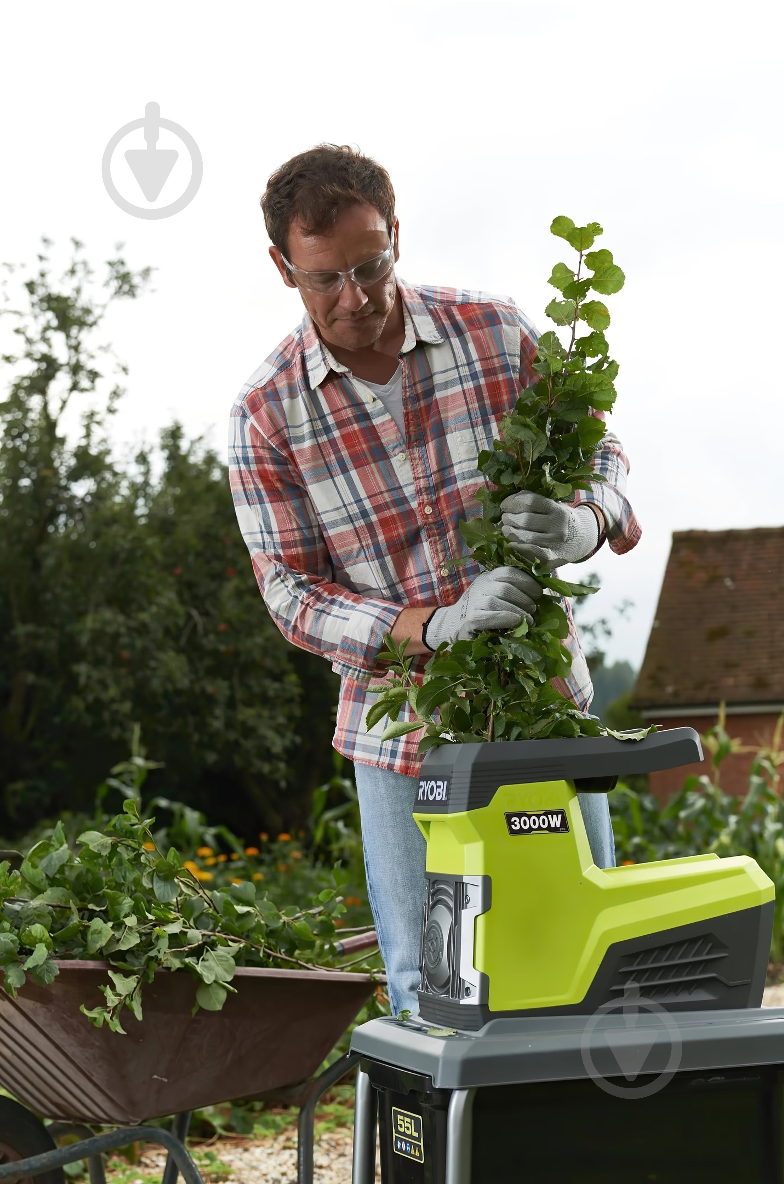 Измельчитель садовый RYOBI RSH3045U электросеть - фото 3