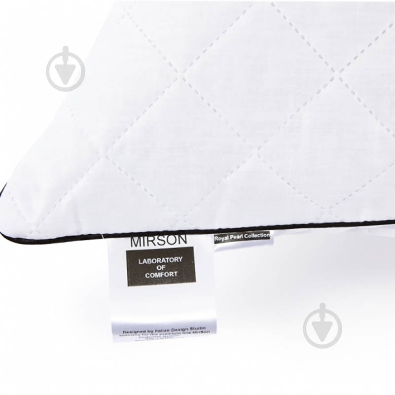Подушка №1488 Royal Pearl Memory foam пружна MirSon 40x40 см білий - фото 3