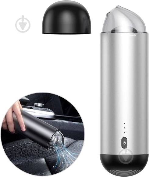 Пилосос автомобільний BASEUS CAPSULE CORDLESS VACUUM CLEANER SILVER - фото 2