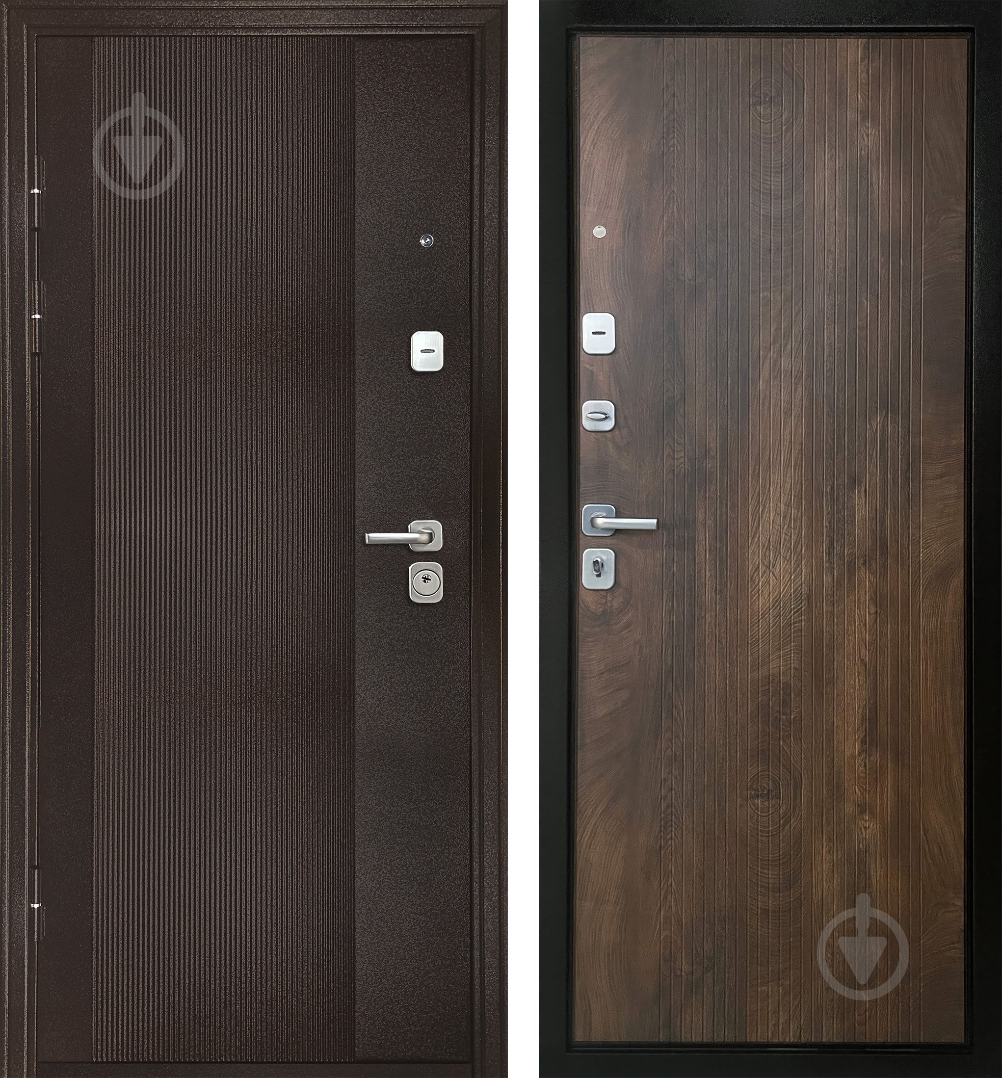 Дверь входная Двері БЦ Хотин (спил коньячный) медь 2050x960 мм левая - фото 1 Дверь входная Двері БЦ Хотин (спил коньячный) медь 2050x960 мм левая - фото 1