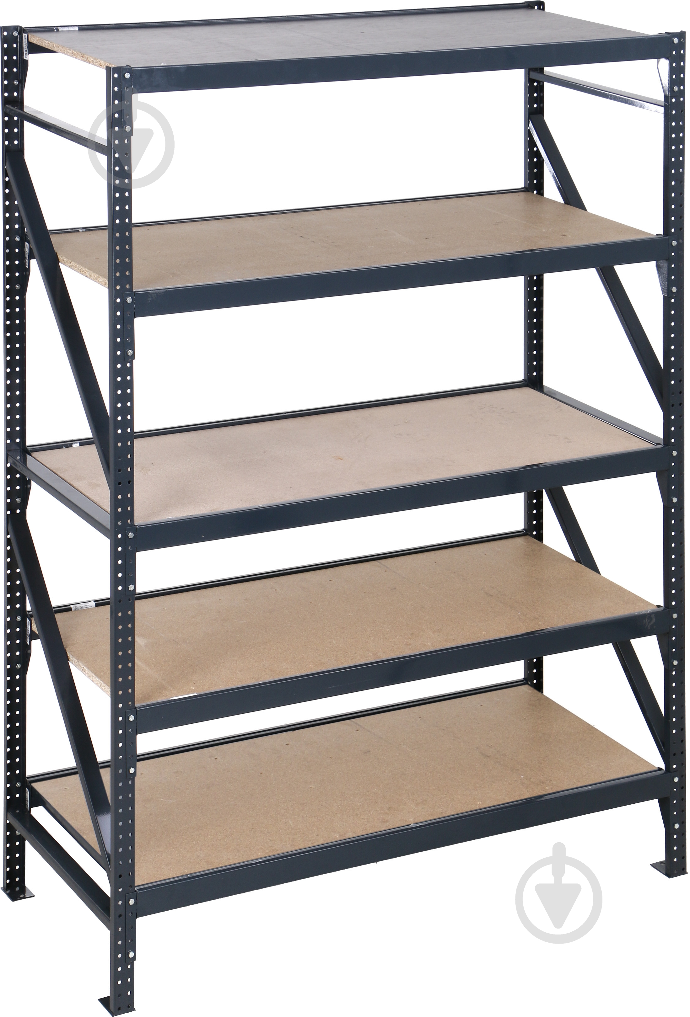 Стелаж «Атлант-400» на 5 полок ДСП 1800x1280x550 мм графит - фото 1 Стелаж «Атлант-400» на 5 полок ДСП 1800x1280x550 мм графит - фото 1