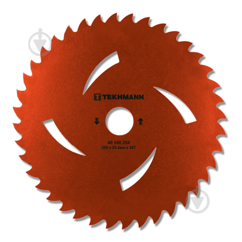 Диск для бензокосы Tekhmann 255x25.4x40T - фото 1 Диск для бензокосы Tekhmann 255x25.4x40T - фото 1
