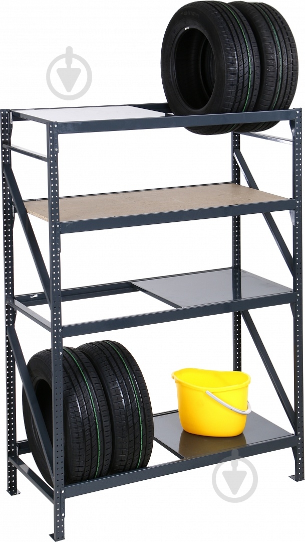 Стелаж «Атлант-400» на 3 полки ДСП 1800x1880x550 мм графит - фото 7 Стелаж «Атлант-400» на 3 полки ДСП 1800x1880x550 мм графит - фото 7