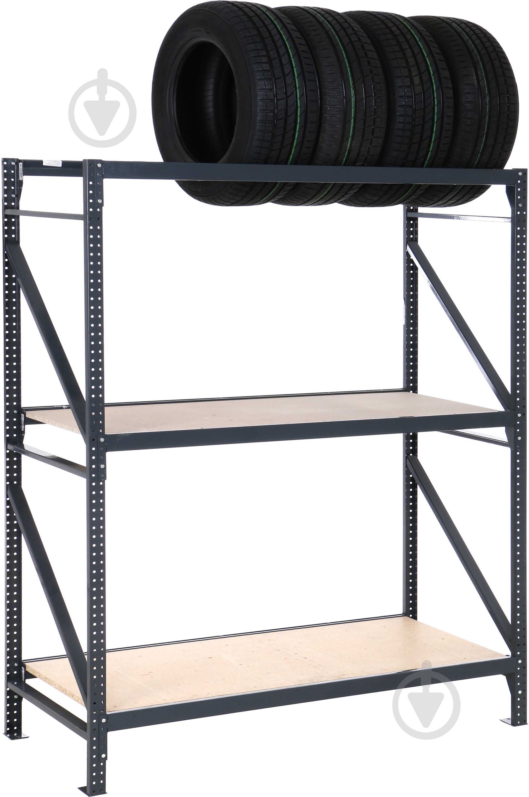 Стелаж «Атлант-400» на 3 полки ДСП 1800x1880x550 мм графит - фото 2 Стелаж «Атлант-400» на 3 полки ДСП 1800x1880x550 мм графит - фото 2