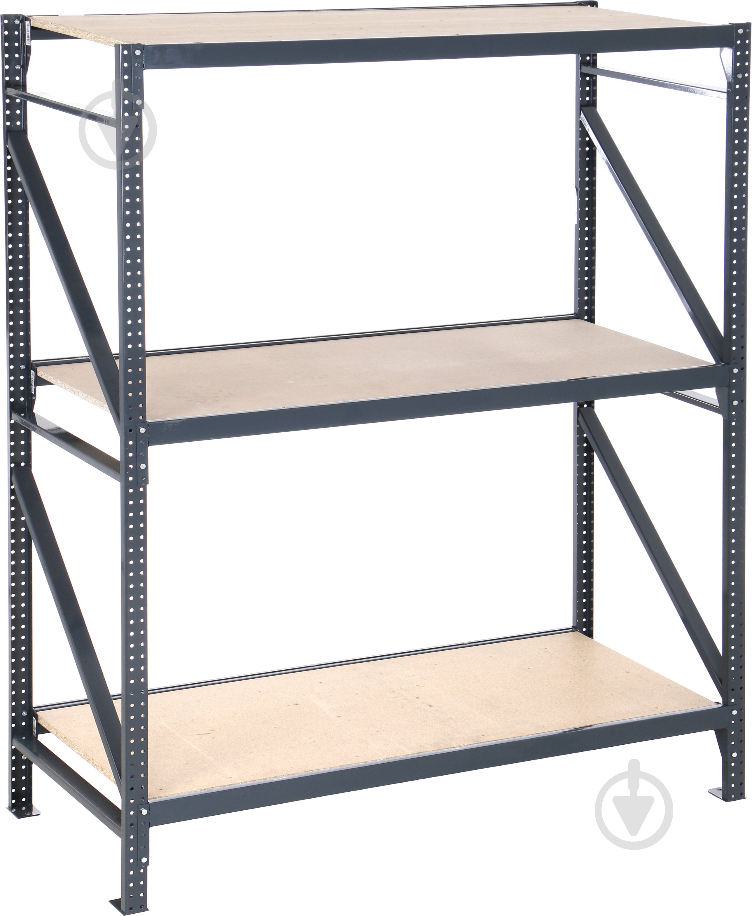 Стелаж «Атлант-400» на 3 полки ДСП 1800x1880x550 мм графит - фото 1 Стелаж «Атлант-400» на 3 полки ДСП 1800x1880x550 мм графит - фото 1