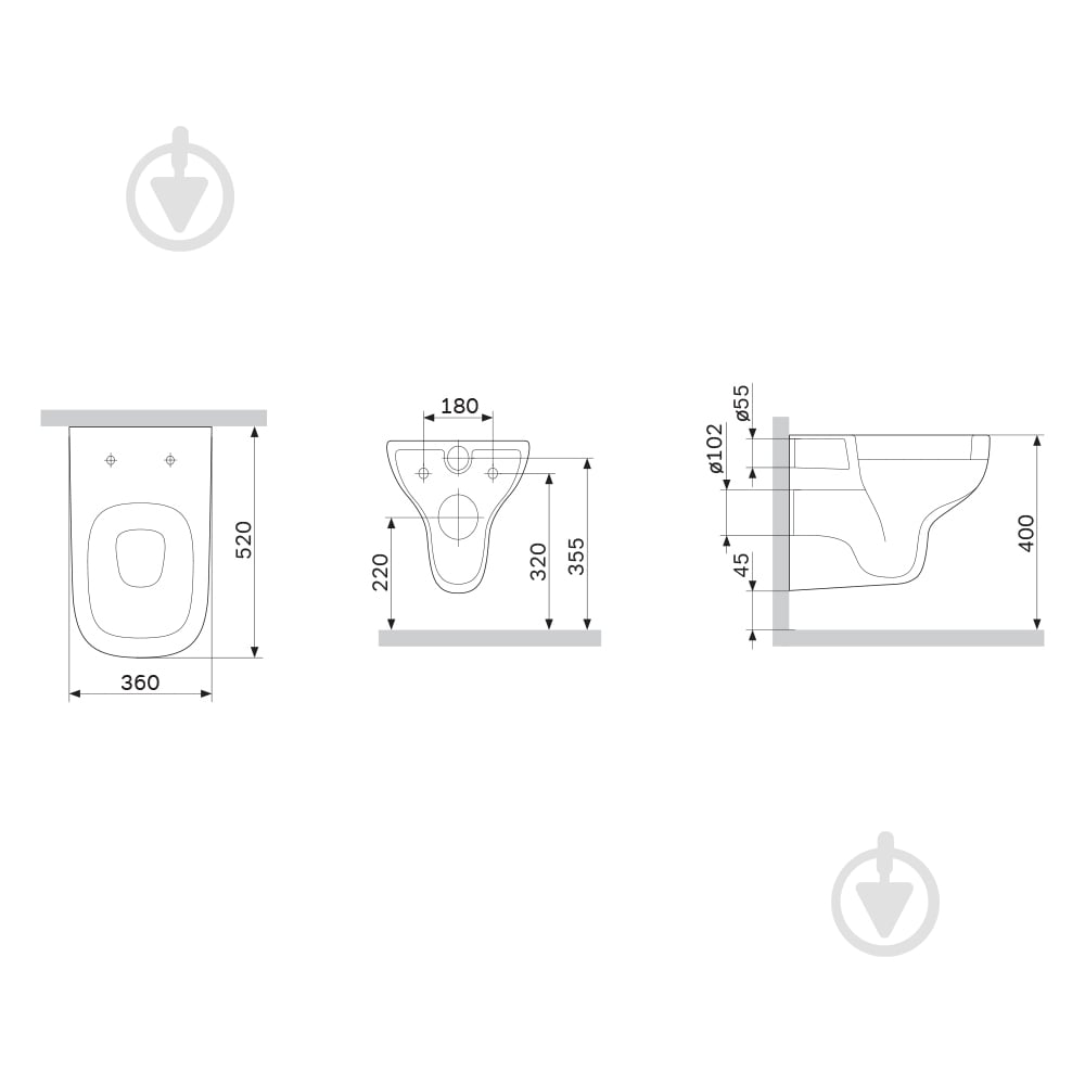 Унитаз подвесной AM.PM Like C801700SC - фото 7 Унитаз подвесной AM.PM Like C801700SC - фото 7