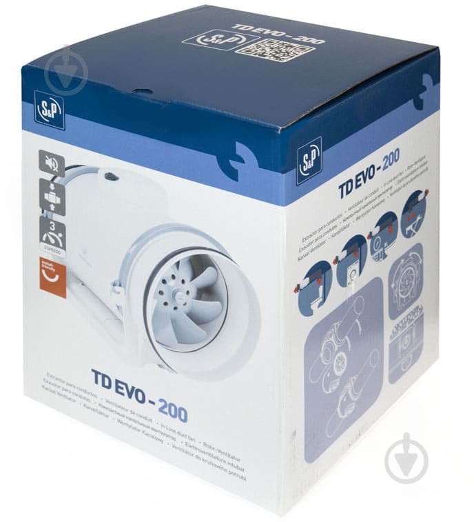 Вентилятор канальный Soler&Palau 3х скоростной TD EVO-200 - фото 7 Вентилятор канальный Soler&Palau 3х скоростной TD EVO-200 - фото 7