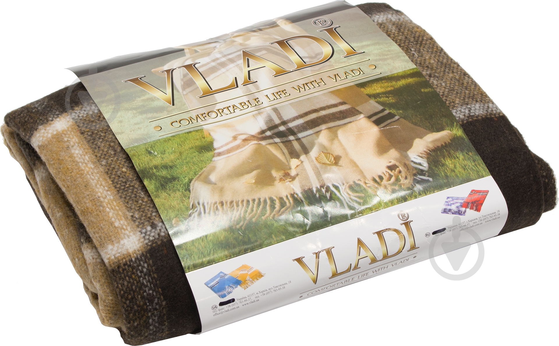 Плед Леон 140x200 см коричневый Vladi - фото 3