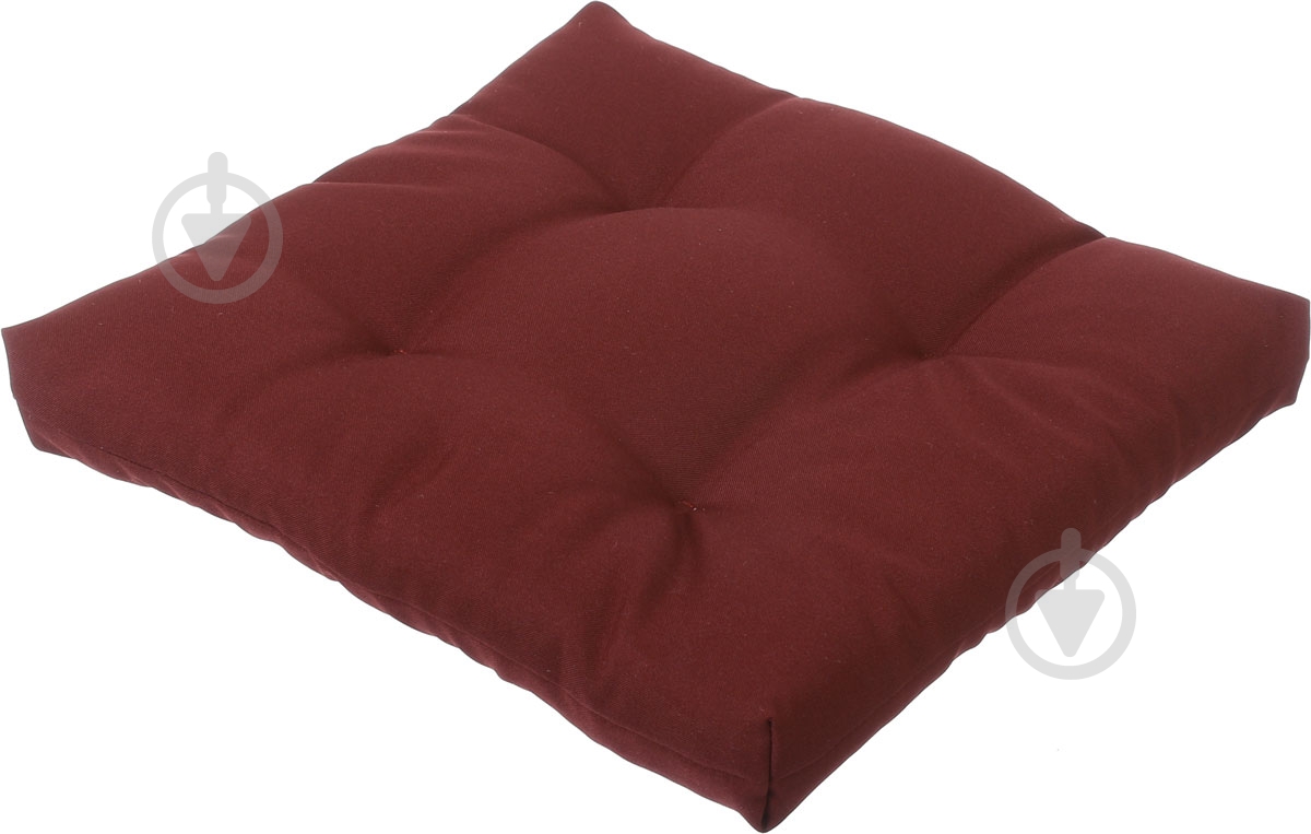 Подушка на стул стеганая Color mini бордо 35х35х5 см - фото 2