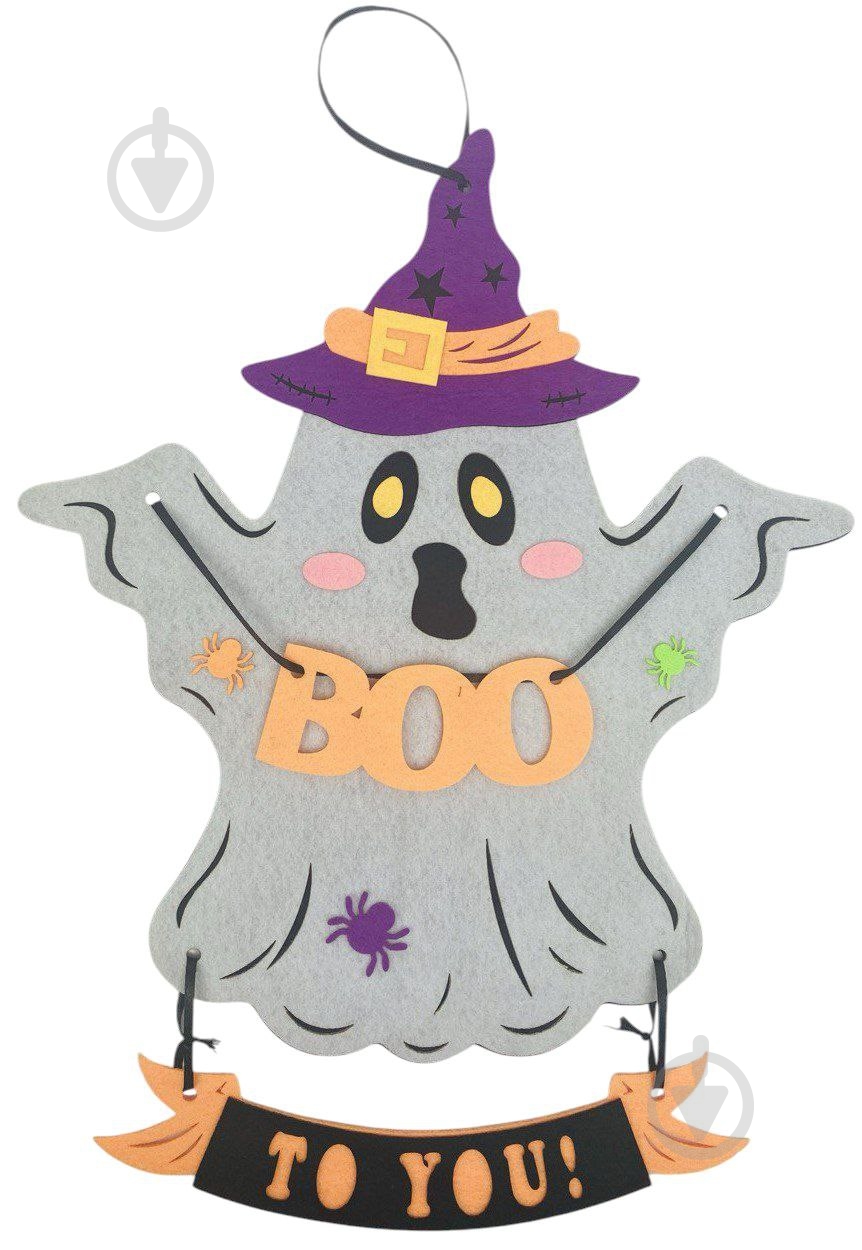 Подвес из фетра Аплі Краплі 2 мм "Хэллоуинское привидение" - фото 1