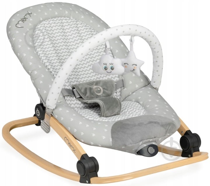 Шезлонг MoMi LUMIWOOD Grey BULE00011 - фото 1