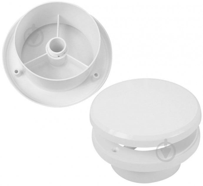 Анемостат AirRoxy приточно-вытяжной АА 100 мм 02-059 пластик белый - фото 2