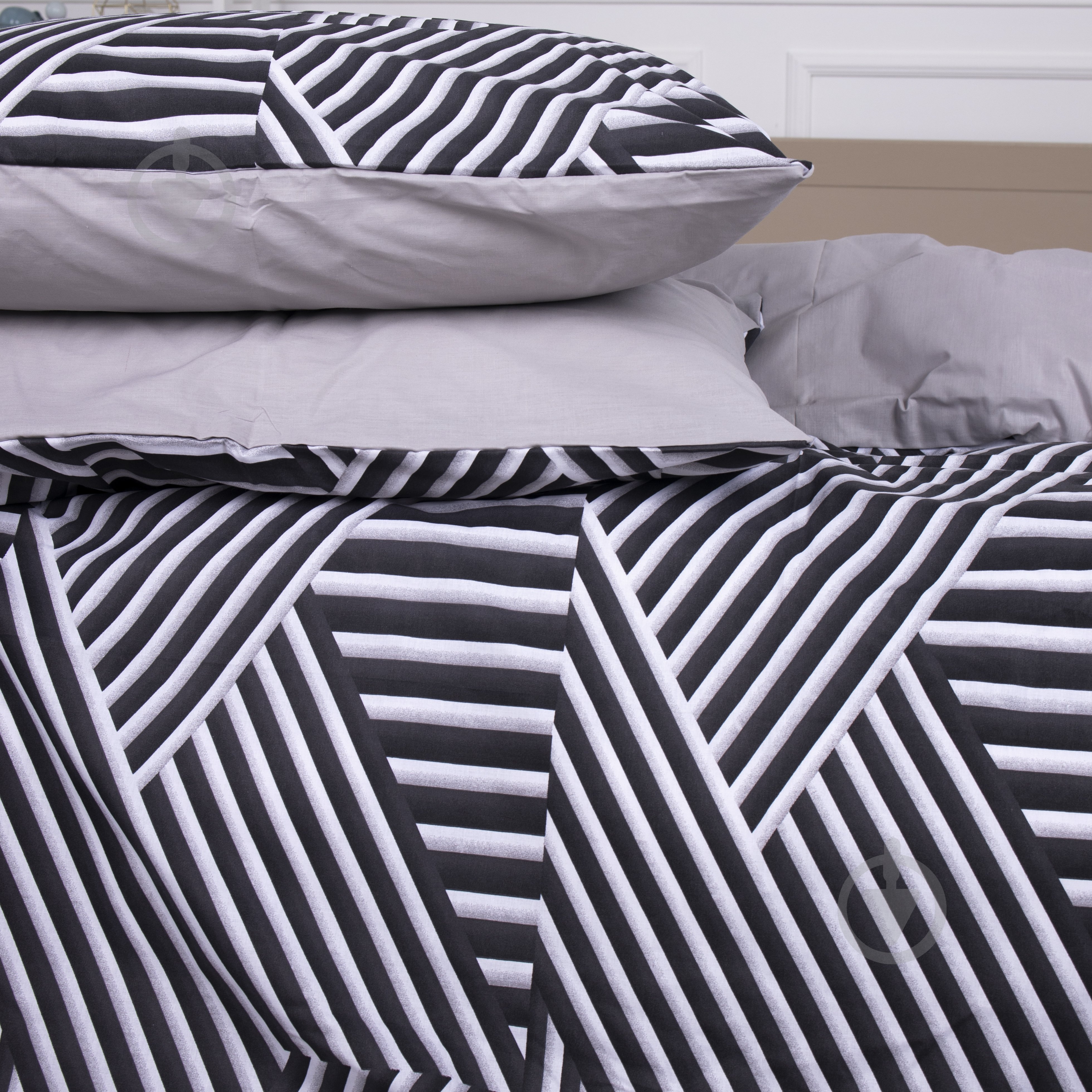 Комплект постельного белья Бязь Ranforce Elite 17-0629 Diamond Black White 175х210 см черный/белый MirSon - фото 4 Комплект постельного белья Бязь Ranforce Elite 17-0629 Diamond Black White 175х210 см черный/белый MirSon - фото 4