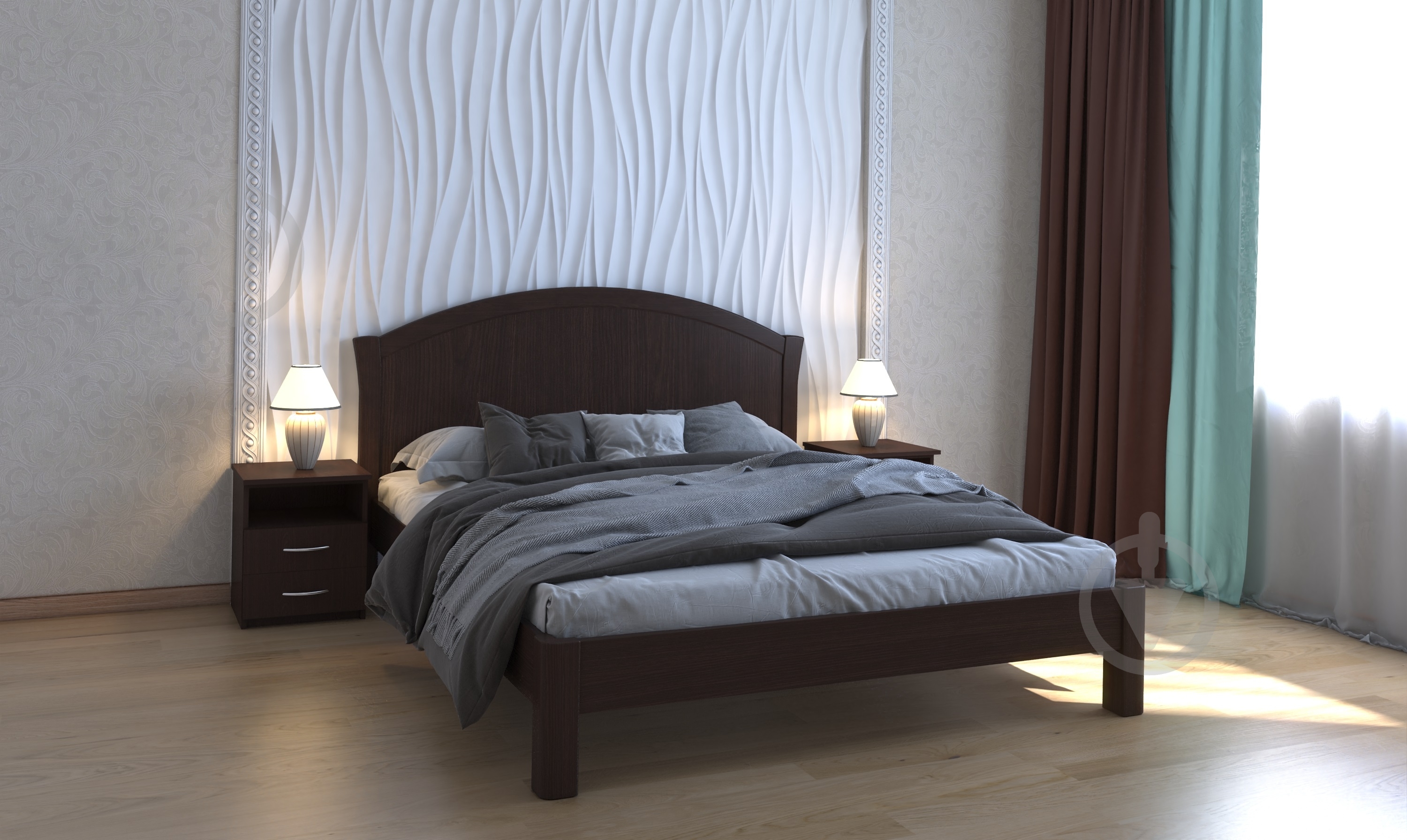 Кровать DA-KAS Angel Elegant 160x200 см венге - фото 2