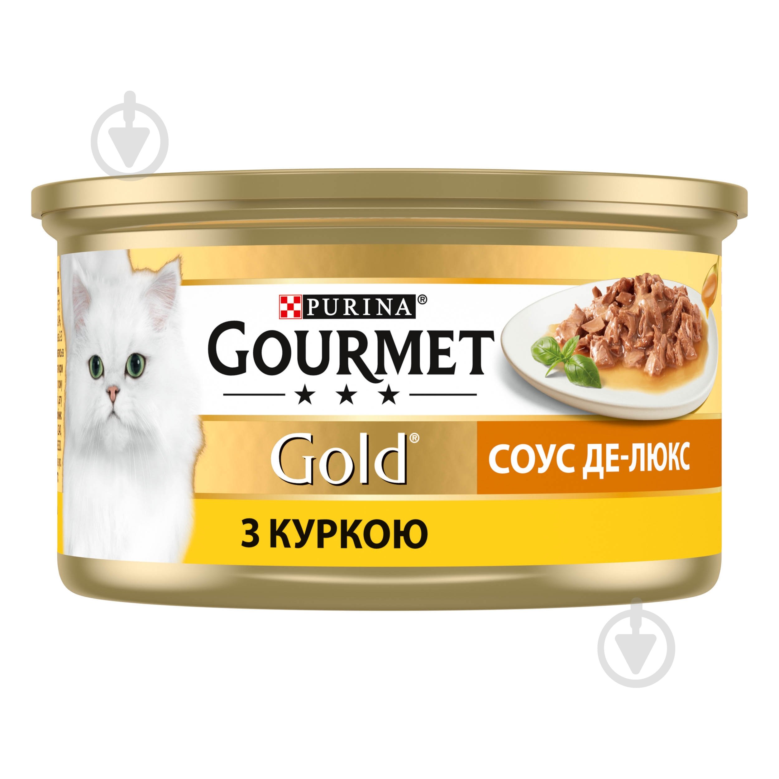 Консерва для котів Gourmet by Purina Gold Соус Де-Люкс з куркою 85 г - фото 3