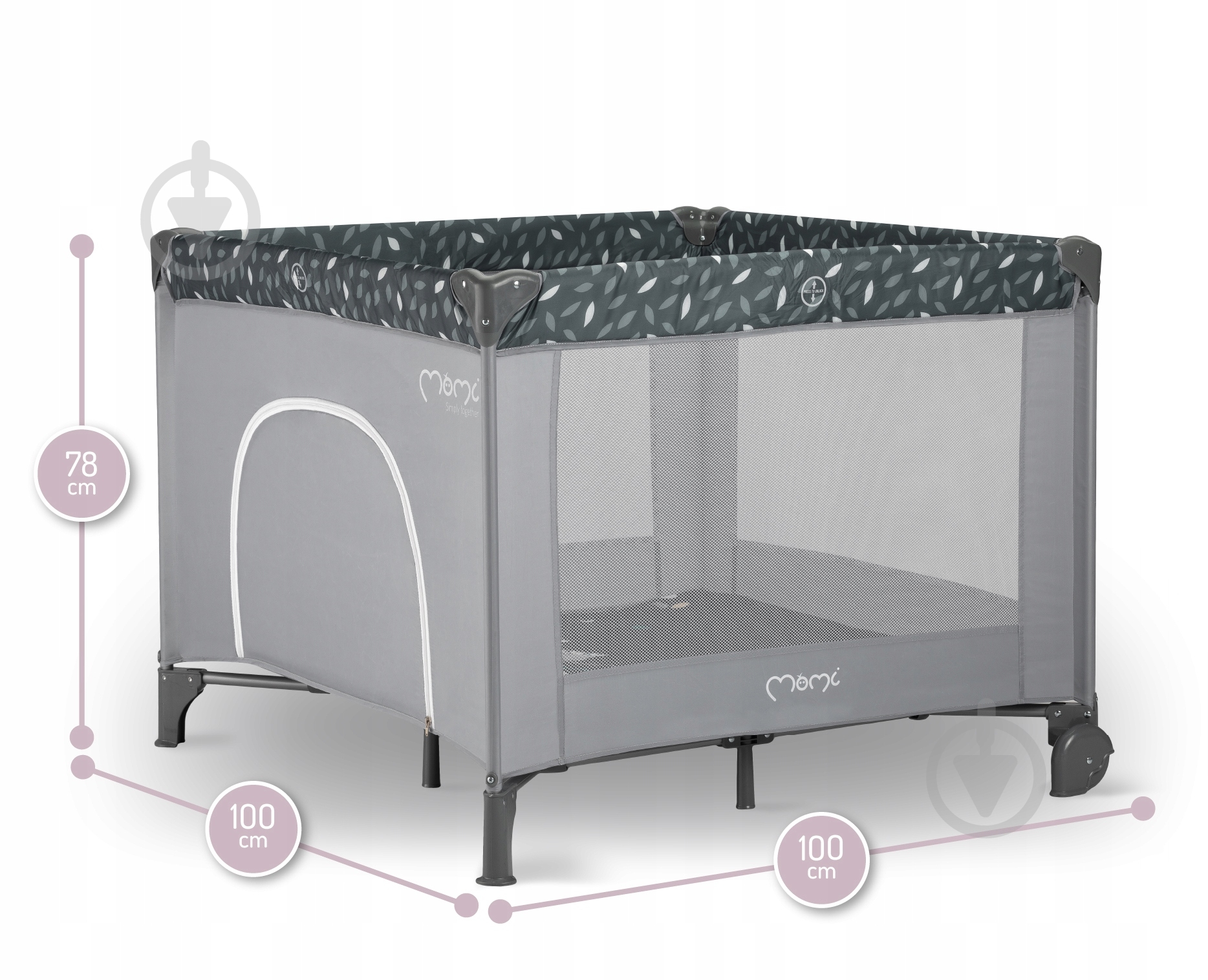 Игровой манеж MoMi Mamu grey LOZE00018 - фото 5