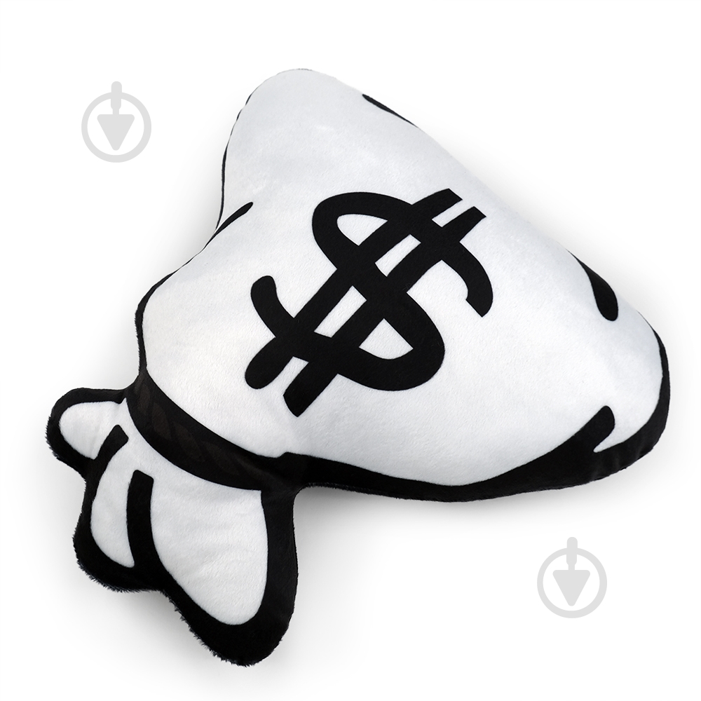 Подушка декоративна Мішок достатку (FWPABDCBAG23WT000) 37 см чорно-білий WP Merchandise - фото 5 Подушка декоративна Мішок достатку (FWPABDCBAG23WT000) 37 см чорно-білий WP Merchandise - фото 5