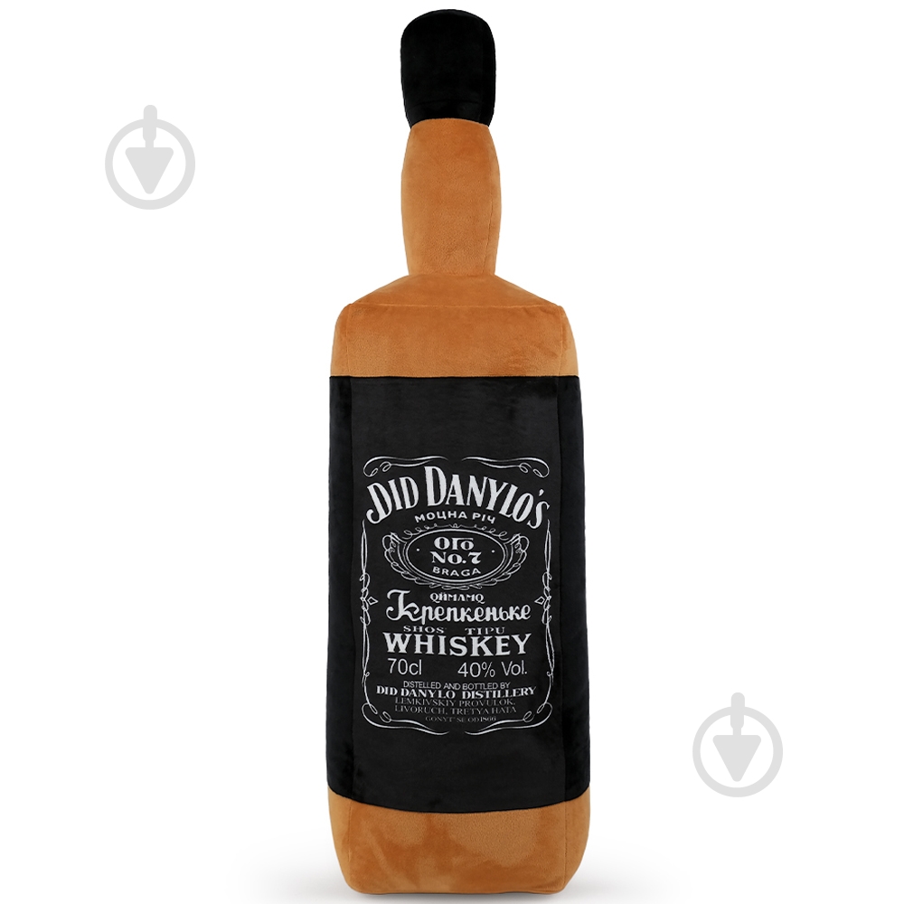 Подушка декоративна Віскі Діда Данило 94 см чорний із коричневим WP Merchandise - фото 1 Подушка декоративна Віскі Діда Данило 94 см чорний із коричневим WP Merchandise - фото 1