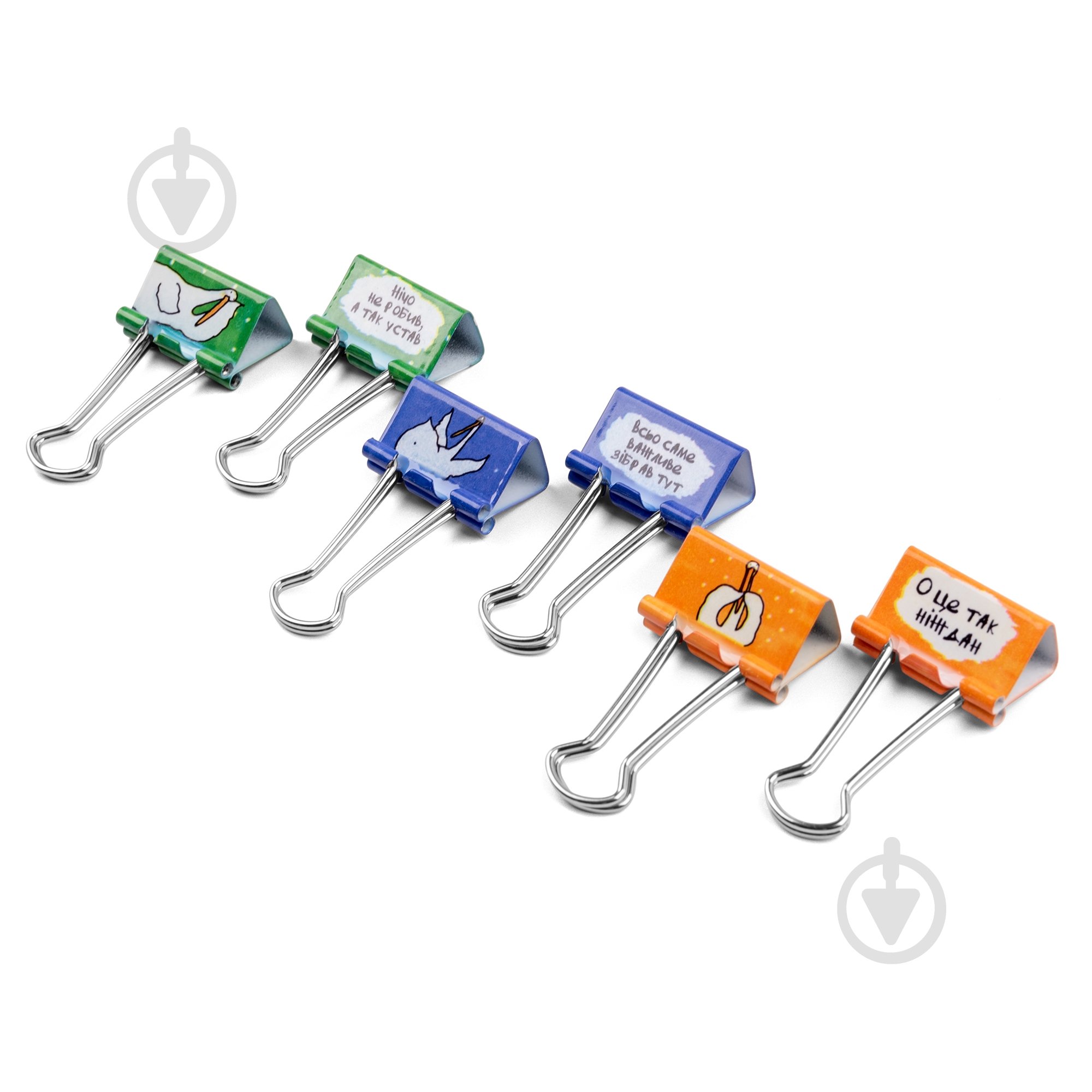 Набор биндеров YES Гусь 25 мм 6 шт. - фото 2 Набор биндеров YES Гусь 25 мм 6 шт. - фото 2