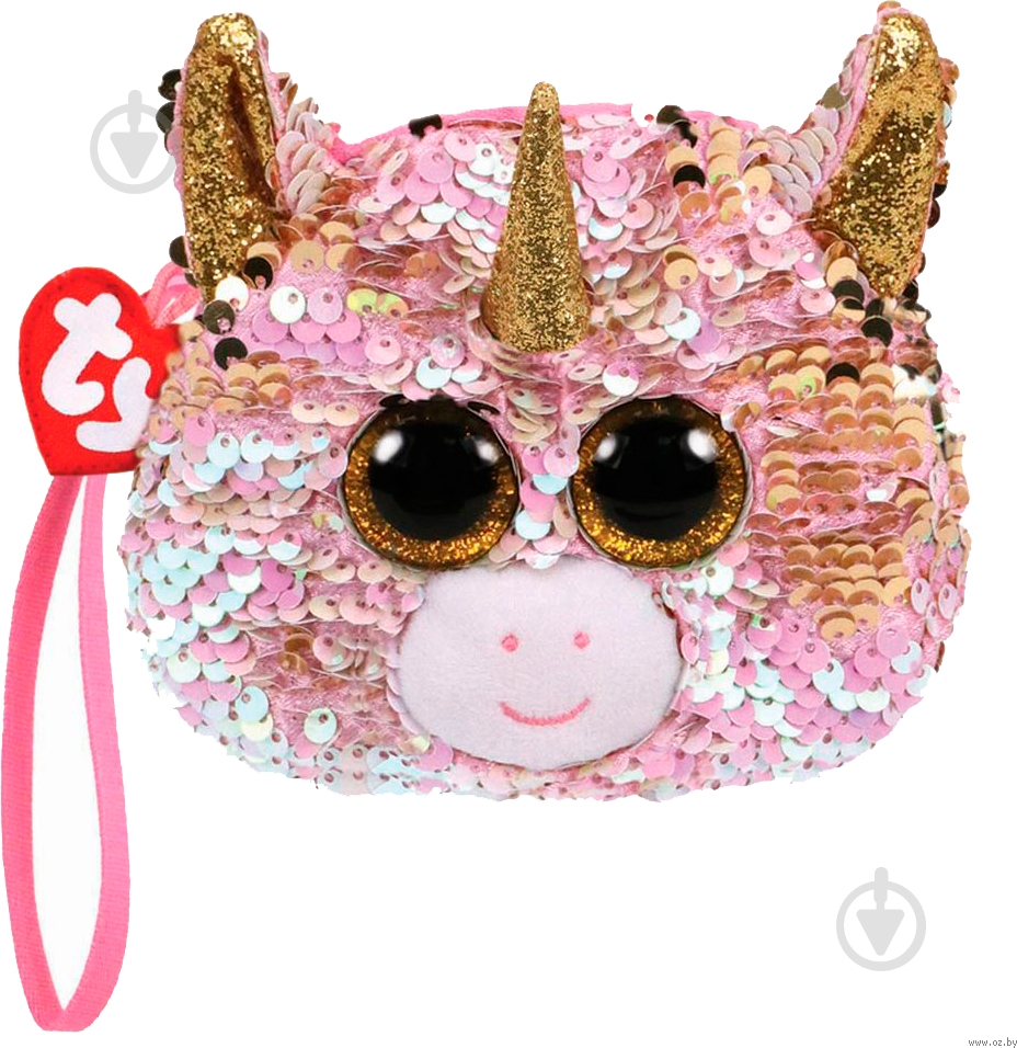 Мягкая игрушка TY кошелек Единорог розовый 95221 - фото 1