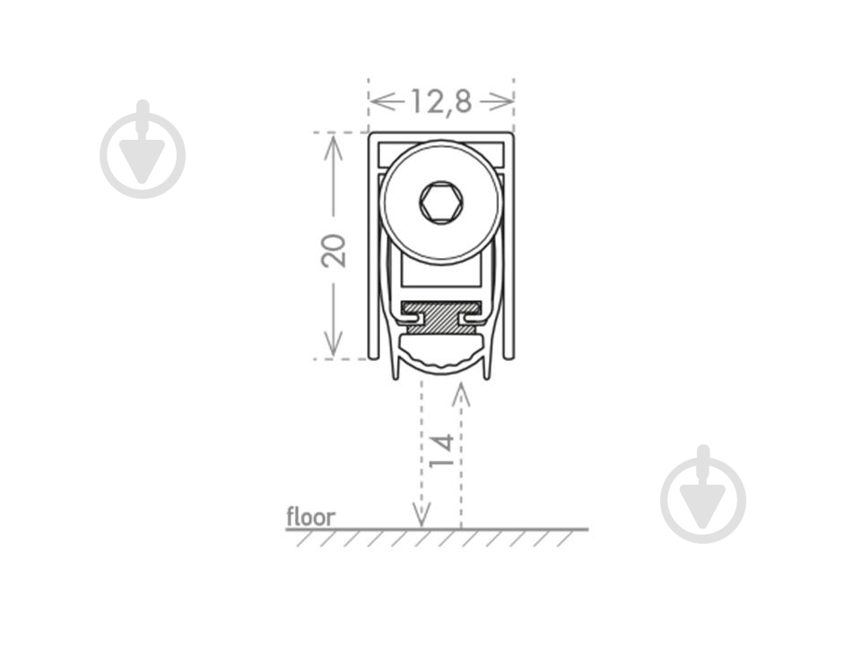 Порог врезной CCE Trend Plus 730х20 мм - фото 2