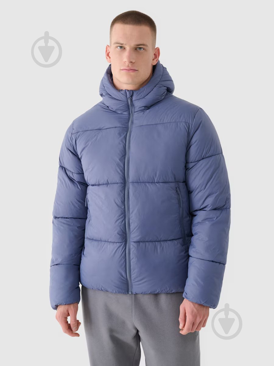 Пуховик чоловічий зимовий 4F DOWN JACKET M480 4FWAW24TDJAM480-32S р.XL синій - фото 1 Пуховик чоловічий зимовий 4F DOWN JACKET M480 4FWAW24TDJAM480-32S р.XL синій - фото 1