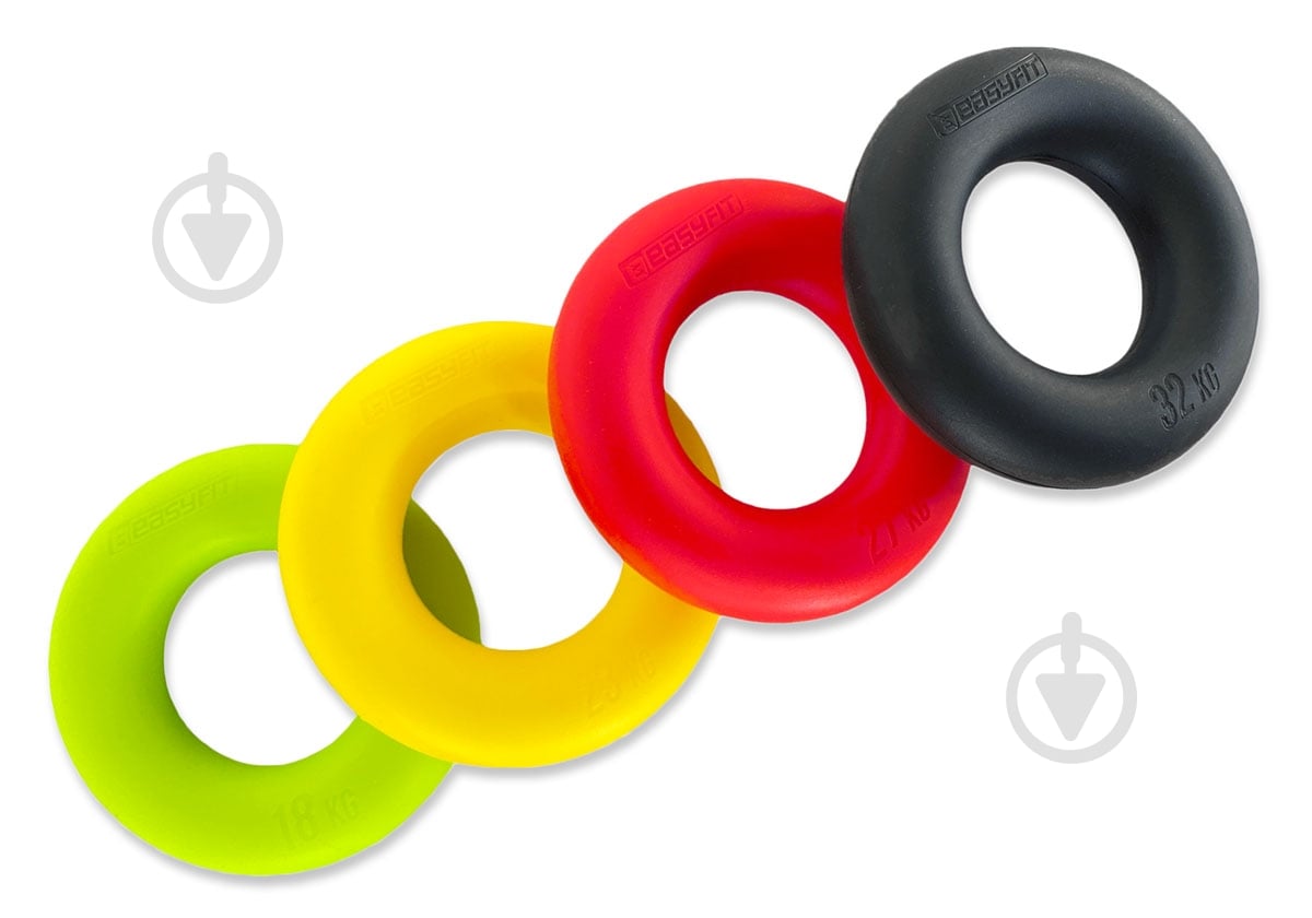 Еспандер EasyFit кистьовий кільце Ring 27 кг червоний EF-1904-60 - фото 5