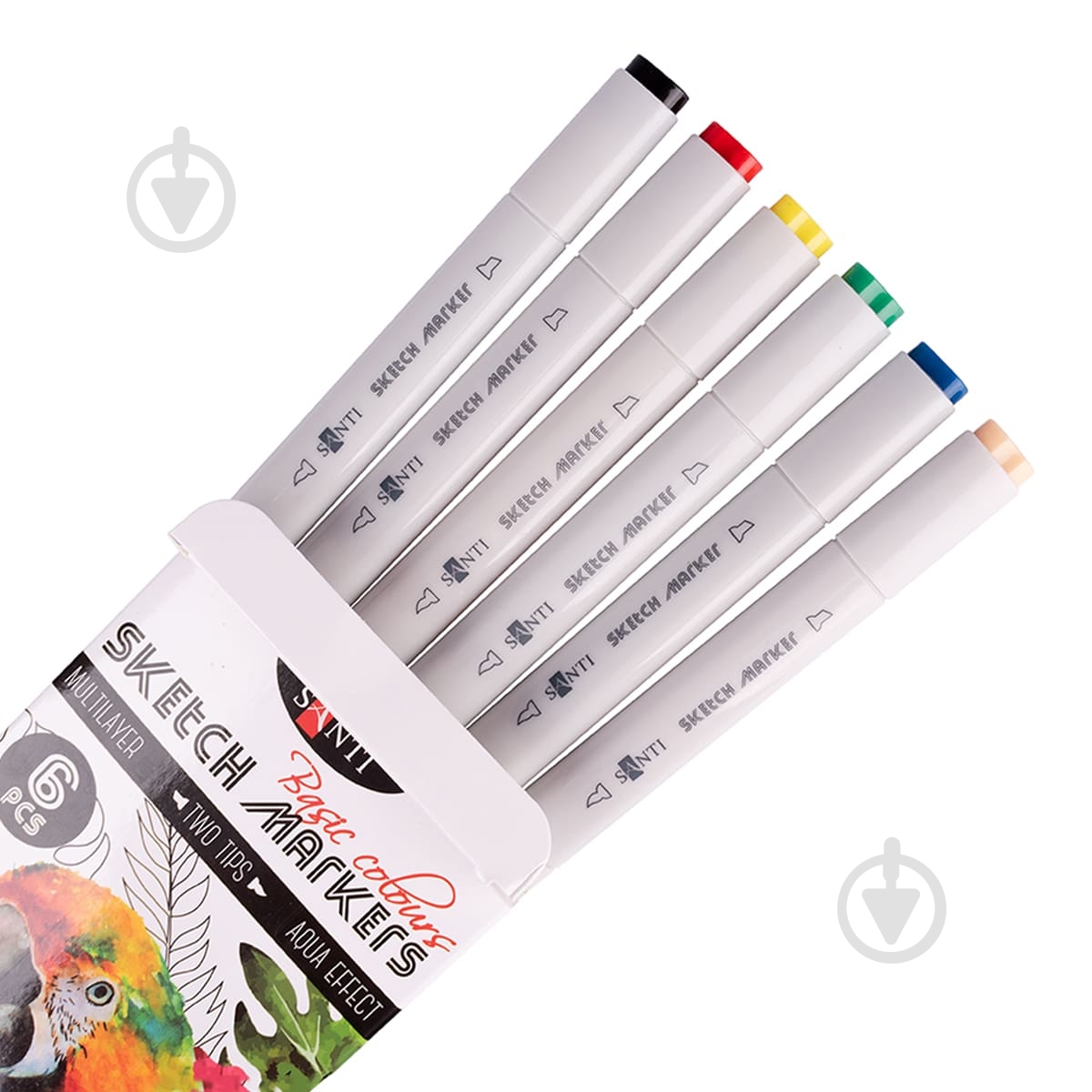 Набір маркерів Santi sketch Basic Colours 6 шт. різнокольоровий - фото 3