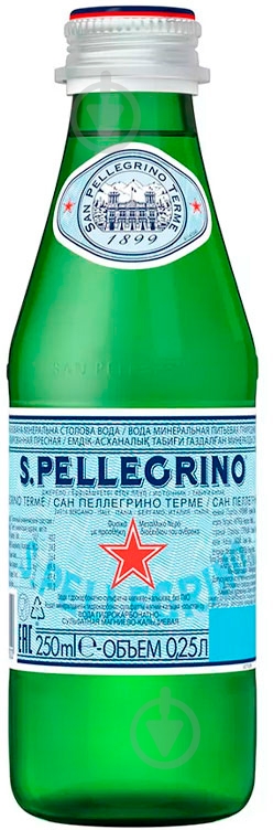Вода San Pellegrino 8002270000300 минеральная столовая 0,25 л - фото 1 Вода San Pellegrino 8002270000300 минеральная столовая 0,25 л - фото 1