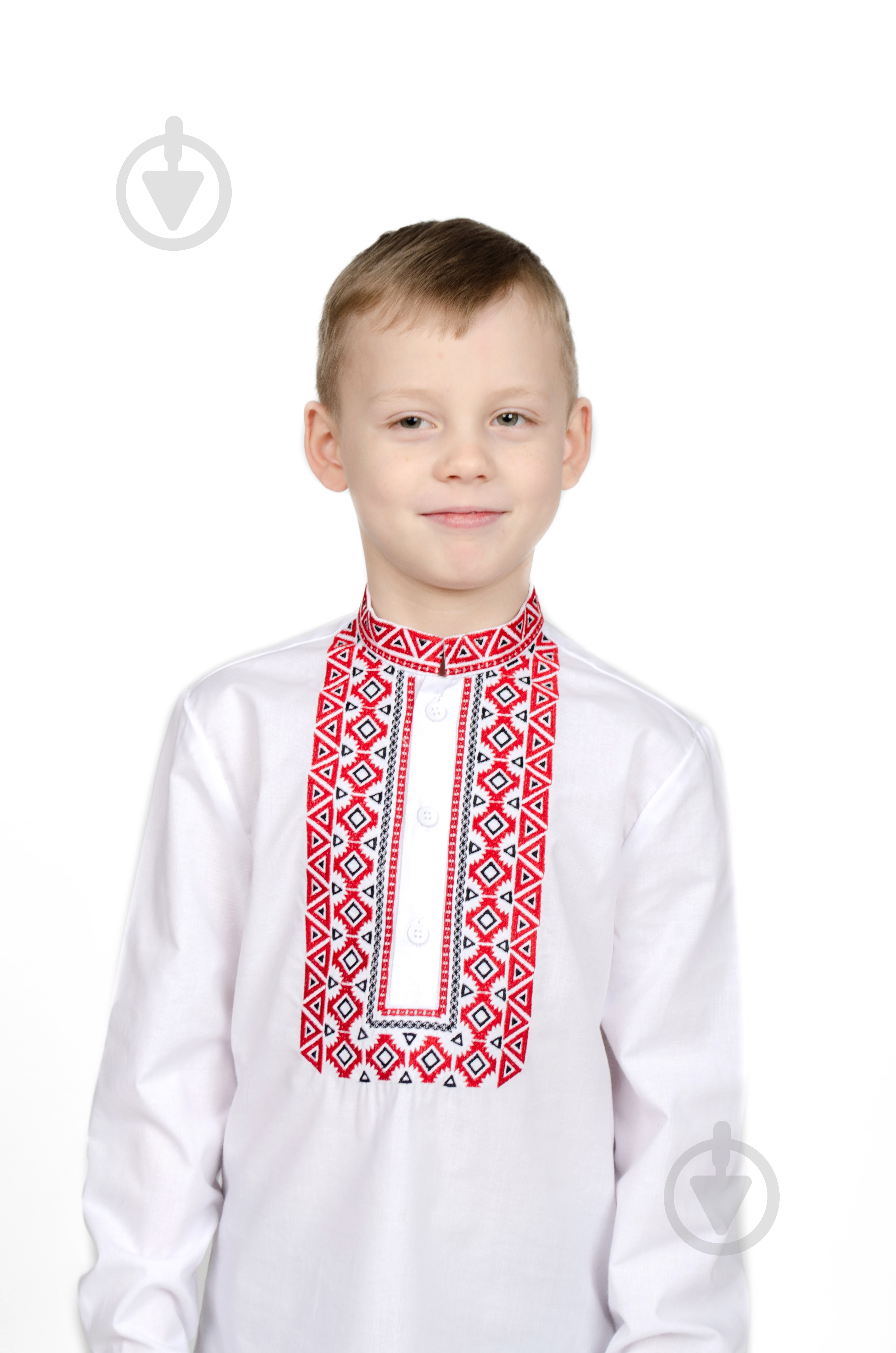 Вишиванка для хлопчиків Едельвіка р.128 білий 367-21/09 - фото 2