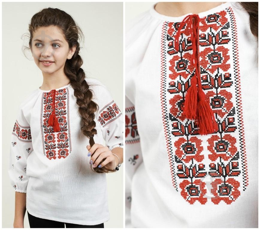 Блуза Едельвіка для дівчинки 45-15/09 р.116-122 білий - фото 2