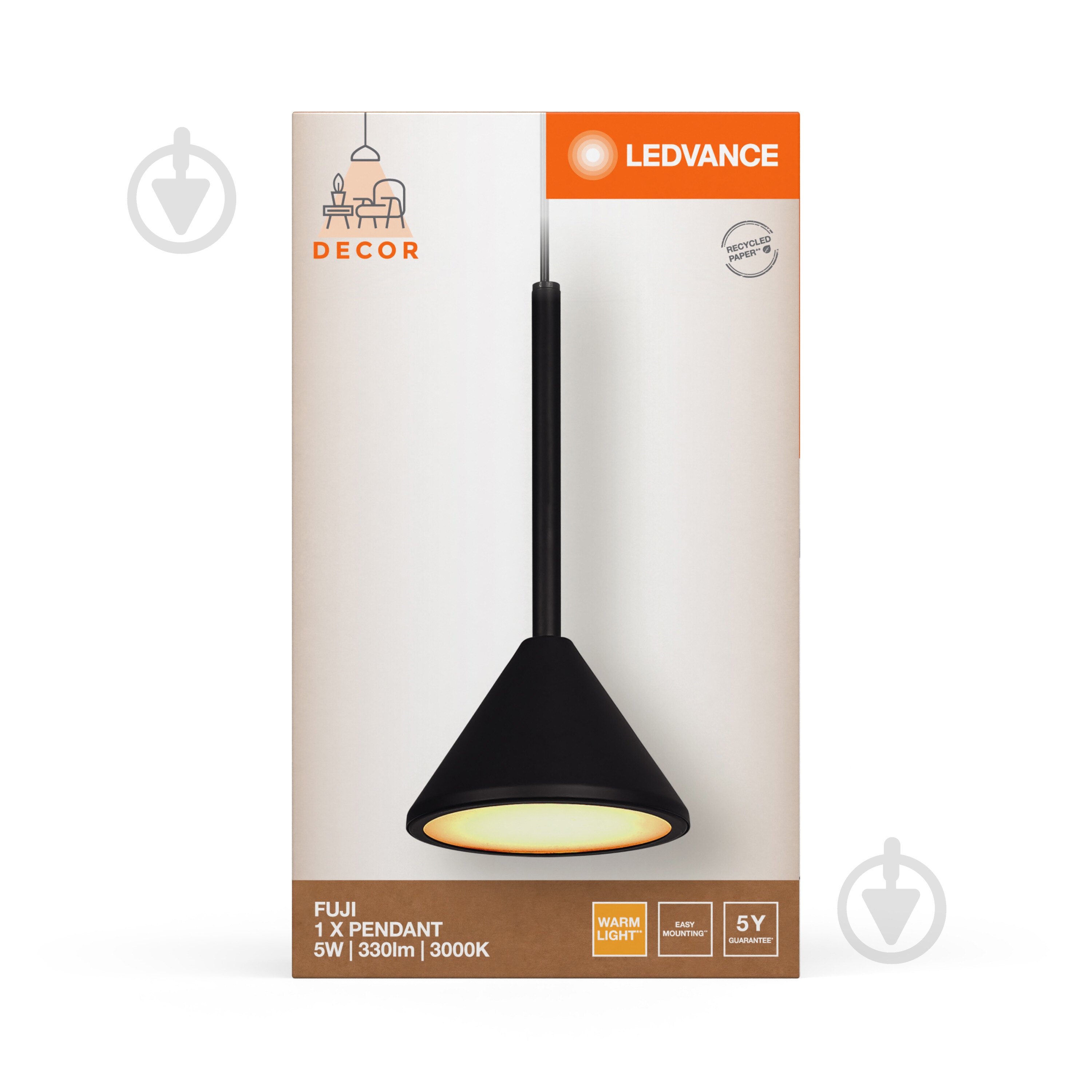 Подвес Ledvance DECOR FUJI 1XPENDANT 5 Вт черный - фото 15