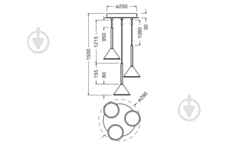 Подвес Ledvance DECOR FUJI 3XPENDANT 13 Вт черный - фото 8 Подвес Ledvance DECOR FUJI 3XPENDANT 13 Вт черный - фото 8