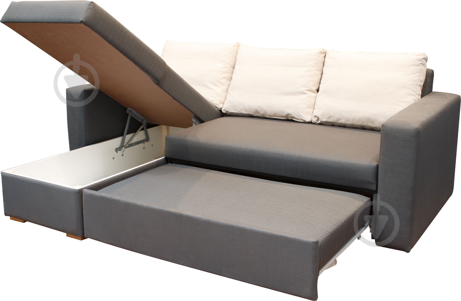 Диван угловой Embawood Марсель левый серый графит 2380x1670x820 мм - фото 4