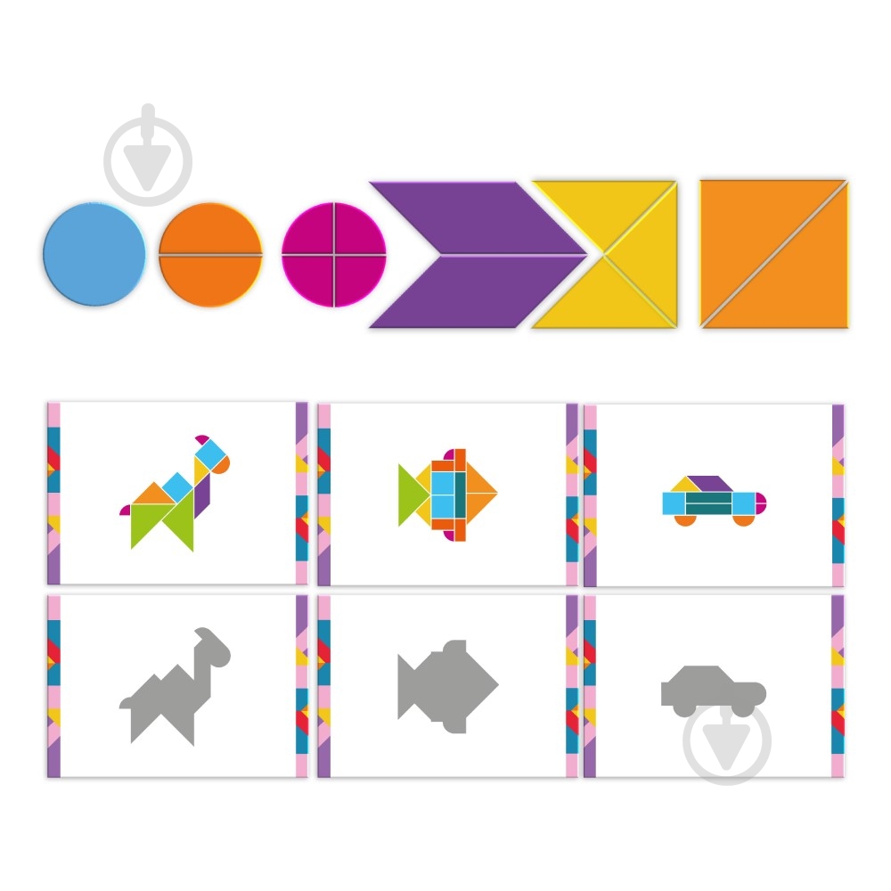 Пазлы магнитные DoDo Геометрические фигуры 200212 - фото 3