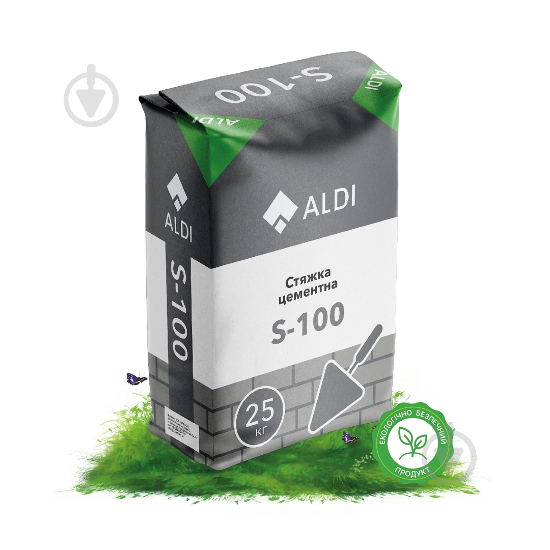 Стяжка для пола ALDI цементная S-100 25 кг - фото 1 Стяжка для пола ALDI цементная S-100 25 кг - фото 1