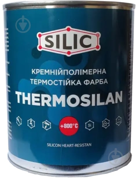 Краска SILIC Thermosilan термостойкая черная мат 0,7 л - фото 1 Краска SILIC Thermosilan термостойкая черная мат 0,7 л - фото 1
