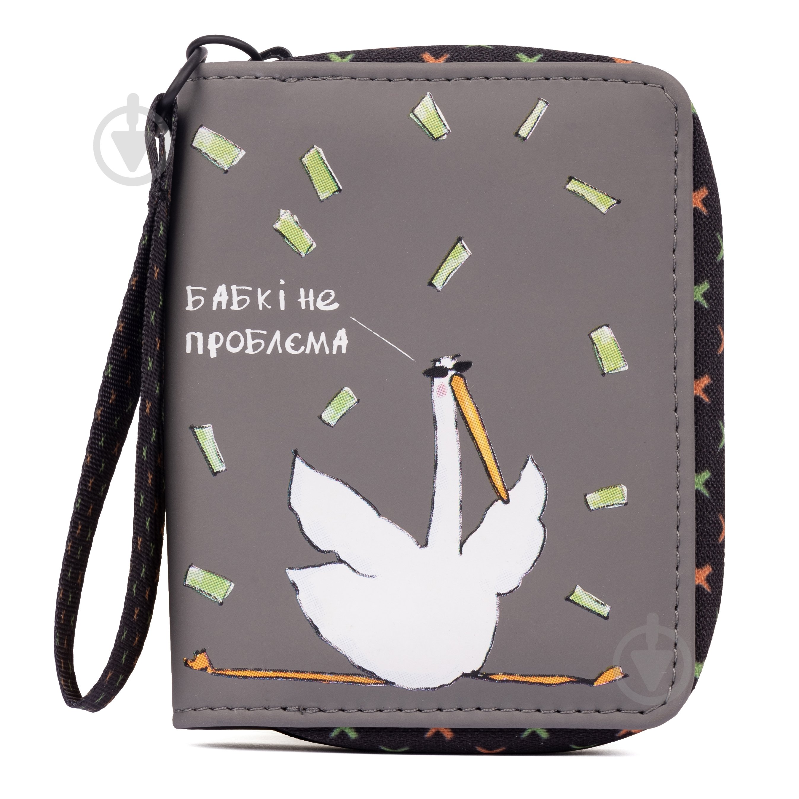 Кошелек YES Бабки не проблема. Гусь серый - фото 1 Кошелек YES Бабки не проблема. Гусь серый - фото 1