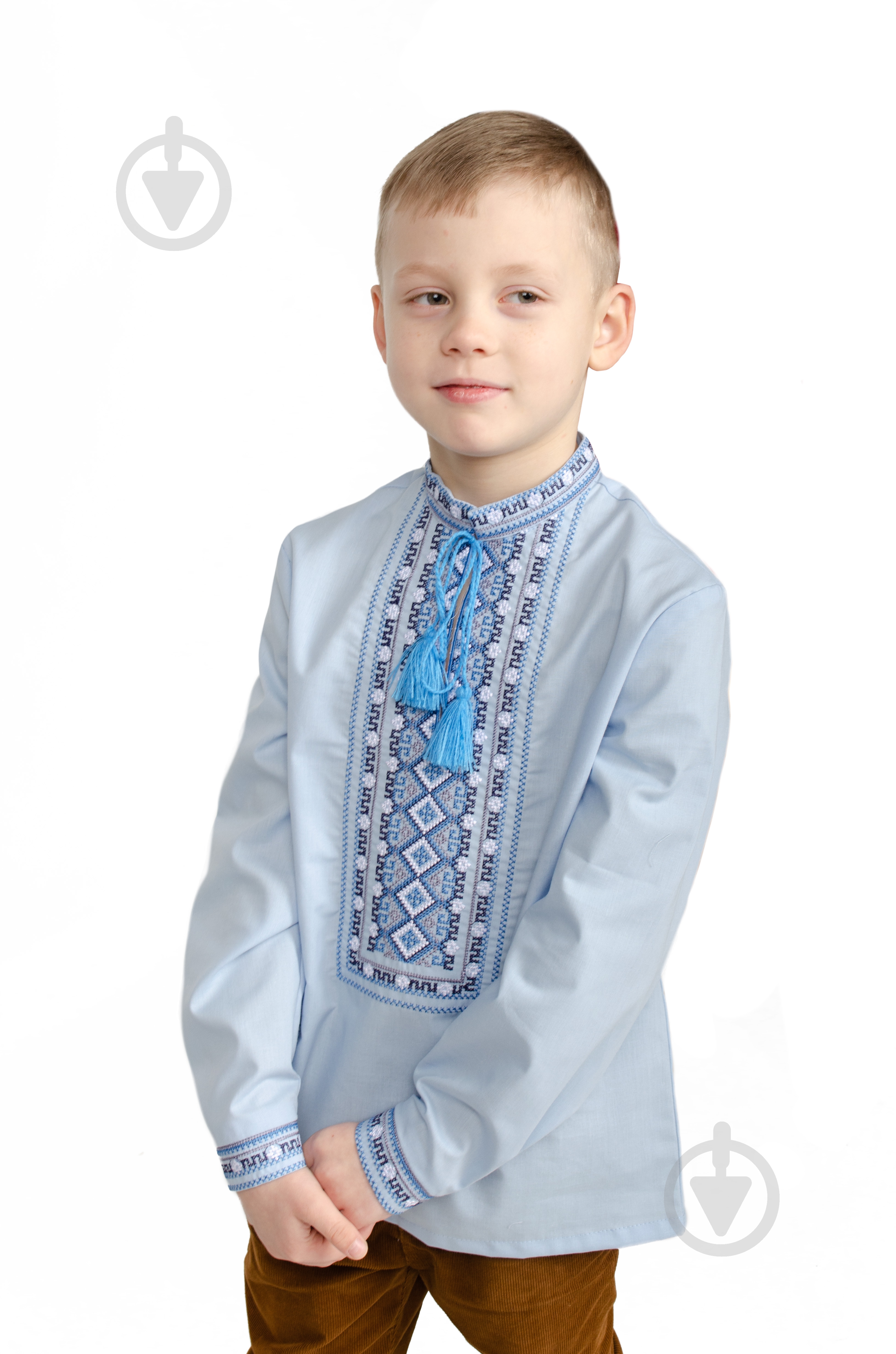 Вишиванка для хлопчиків Едельвіка р.122 блакитний 364-21/00 - фото 1