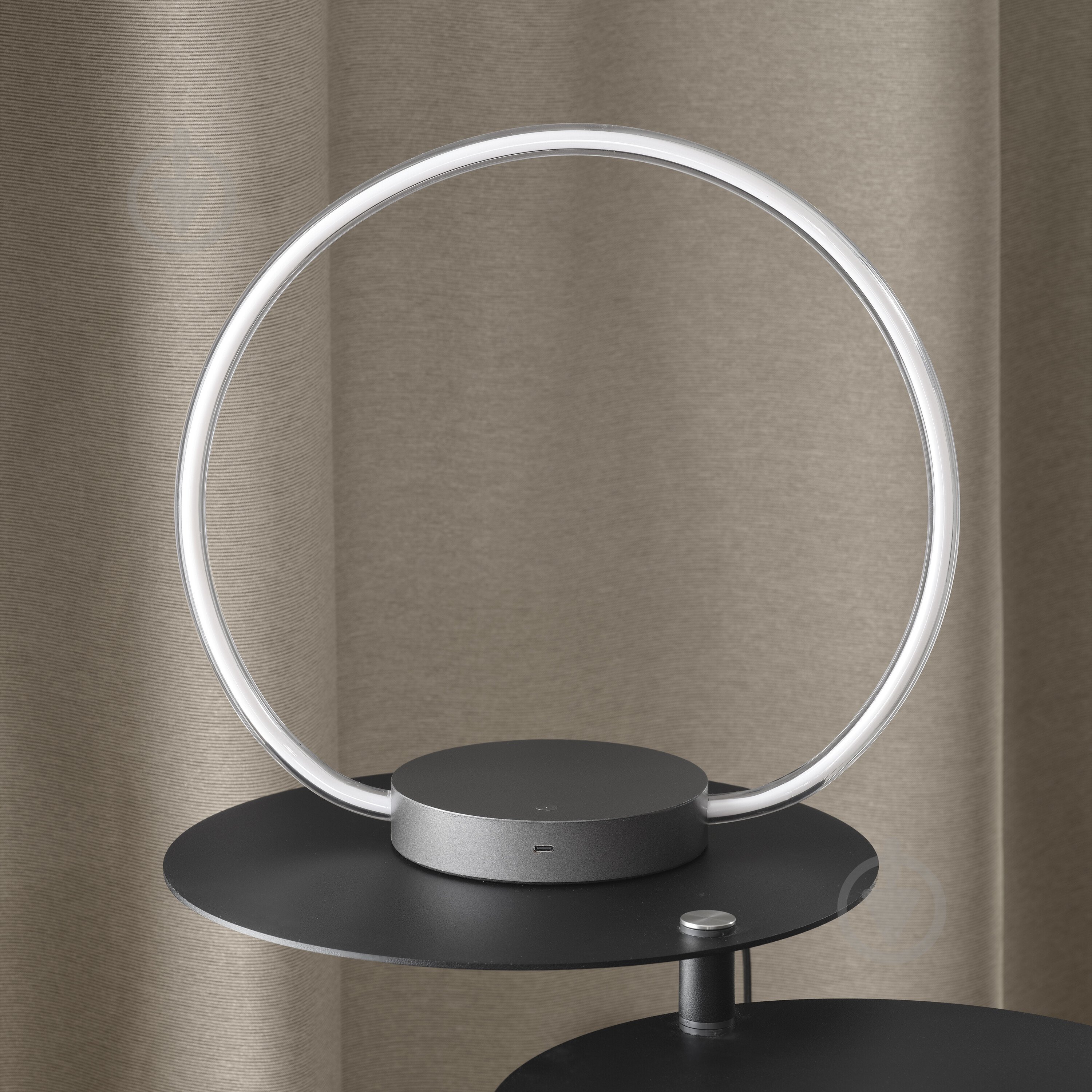 Настольная лампа декоративная Ledvance Decor Aura Table Touch DIM USB 3000K 10 Вт графит - фото 11