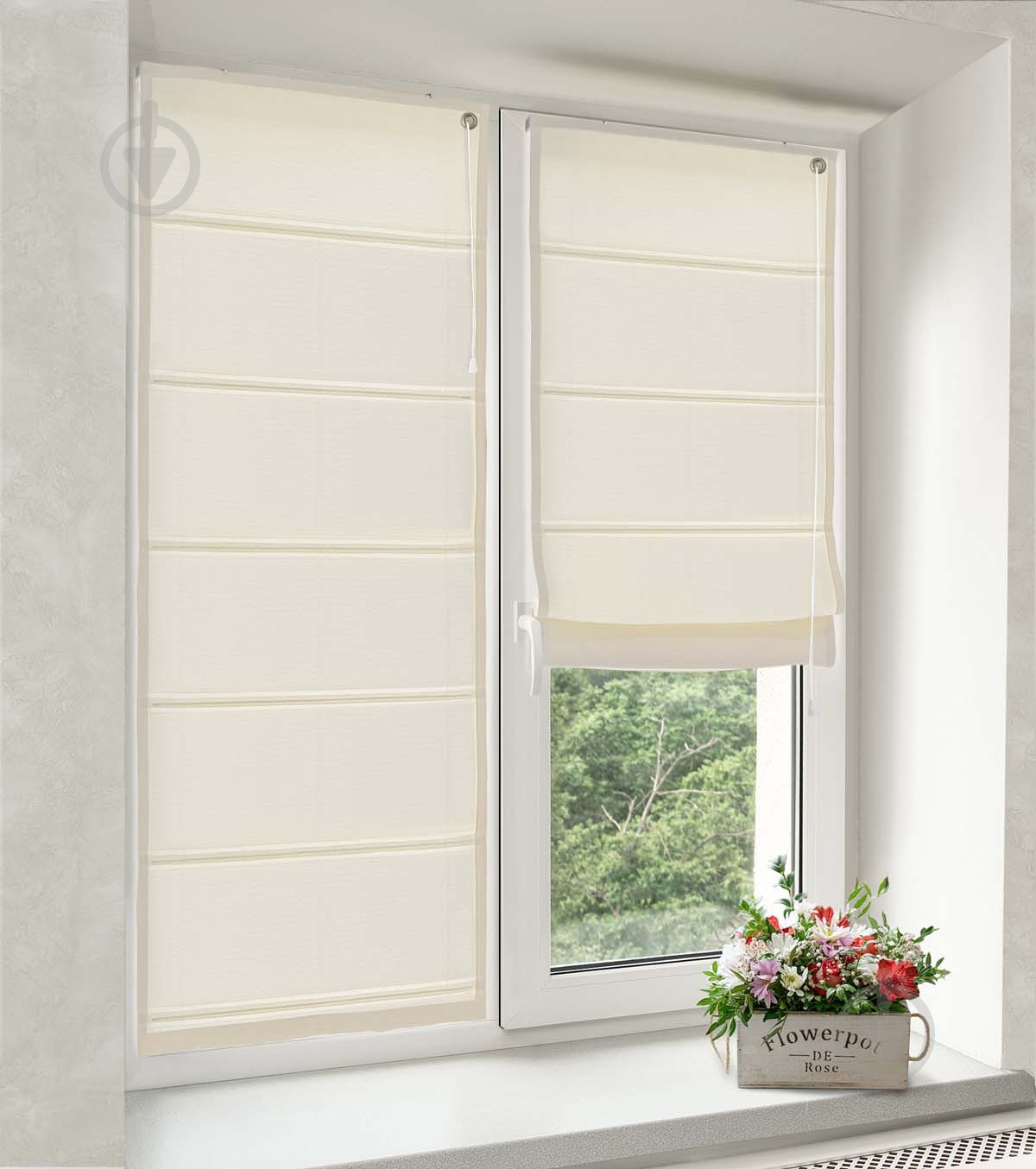 Римська штора Rollotex Шнурове керування ASTI 40x140 см айворі - фото 2 Римська штора Rollotex Шнурове керування ASTI 40x140 см айворі - фото 2