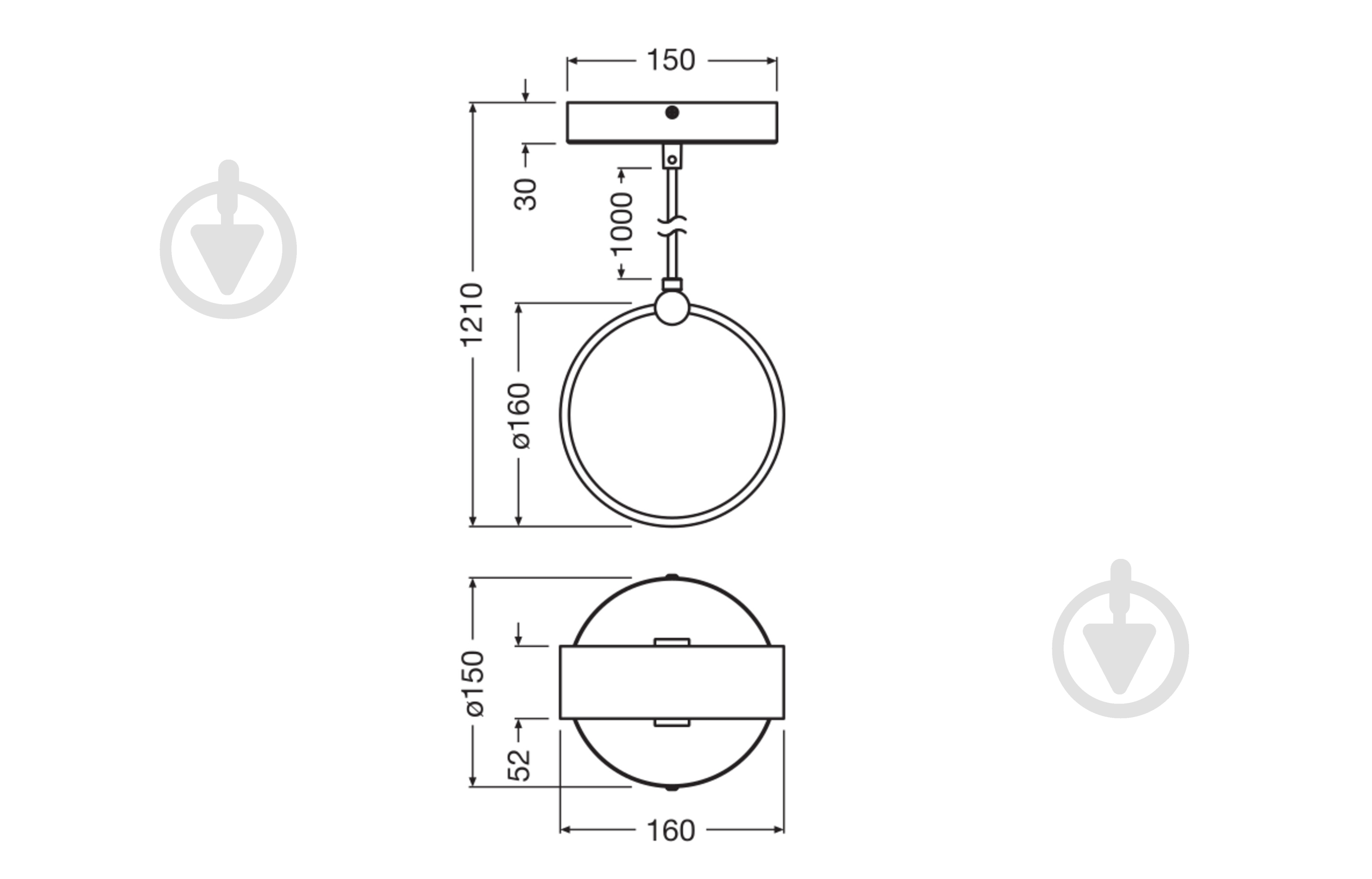 Подвес Ledvance Decor Circle 1XPendant Click CCT 3000/4200/6500K 8 Вт черный - фото 18