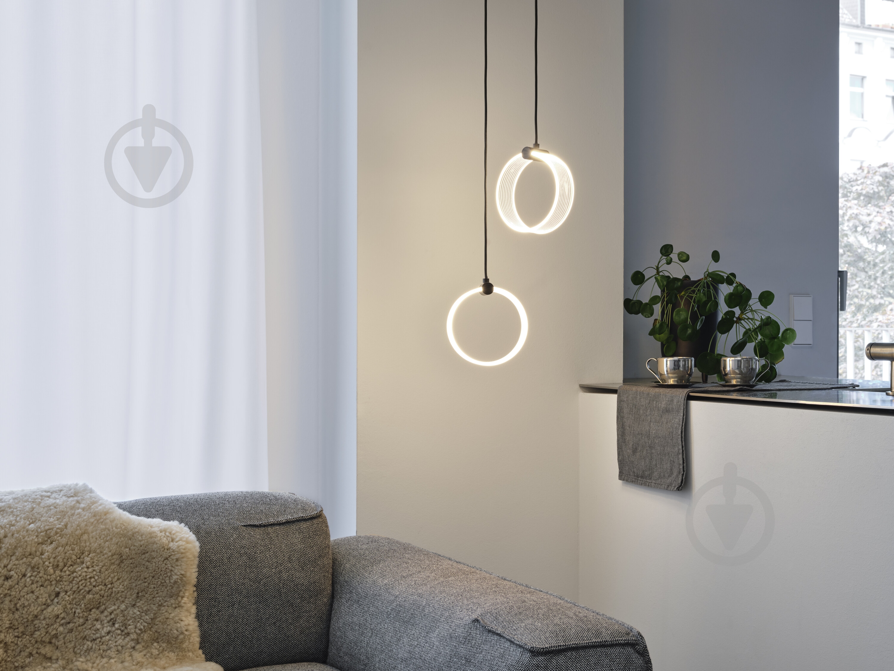 Подвес Ledvance Decor Circle 2XPendant Click CCT 3000/4200/6500K 14 Вт черный - фото 12